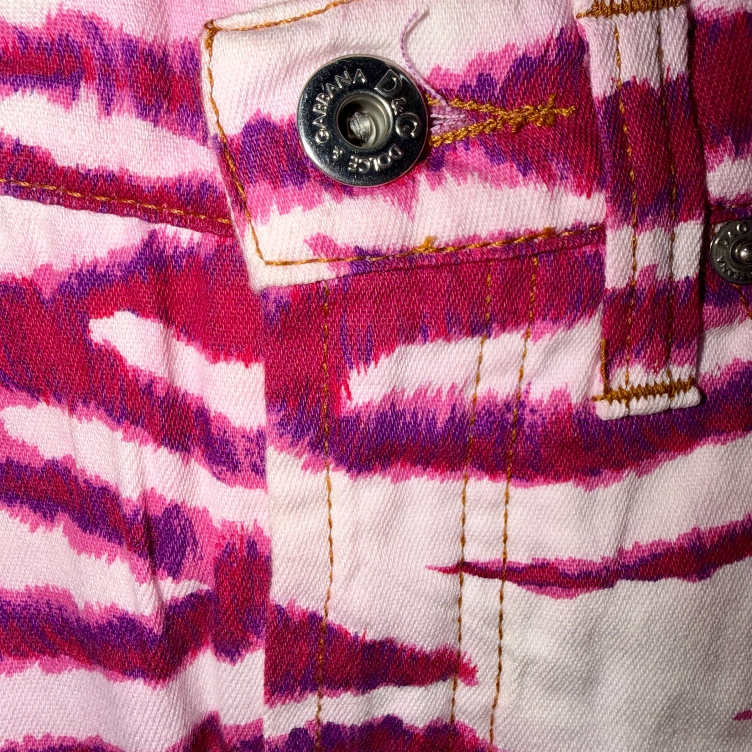 DOLCE & GABBANA PINK ZEBRA SKIRT