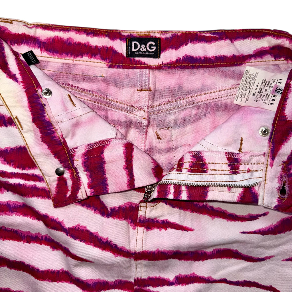 DOLCE & GABBANA PINK ZEBRA SKIRT