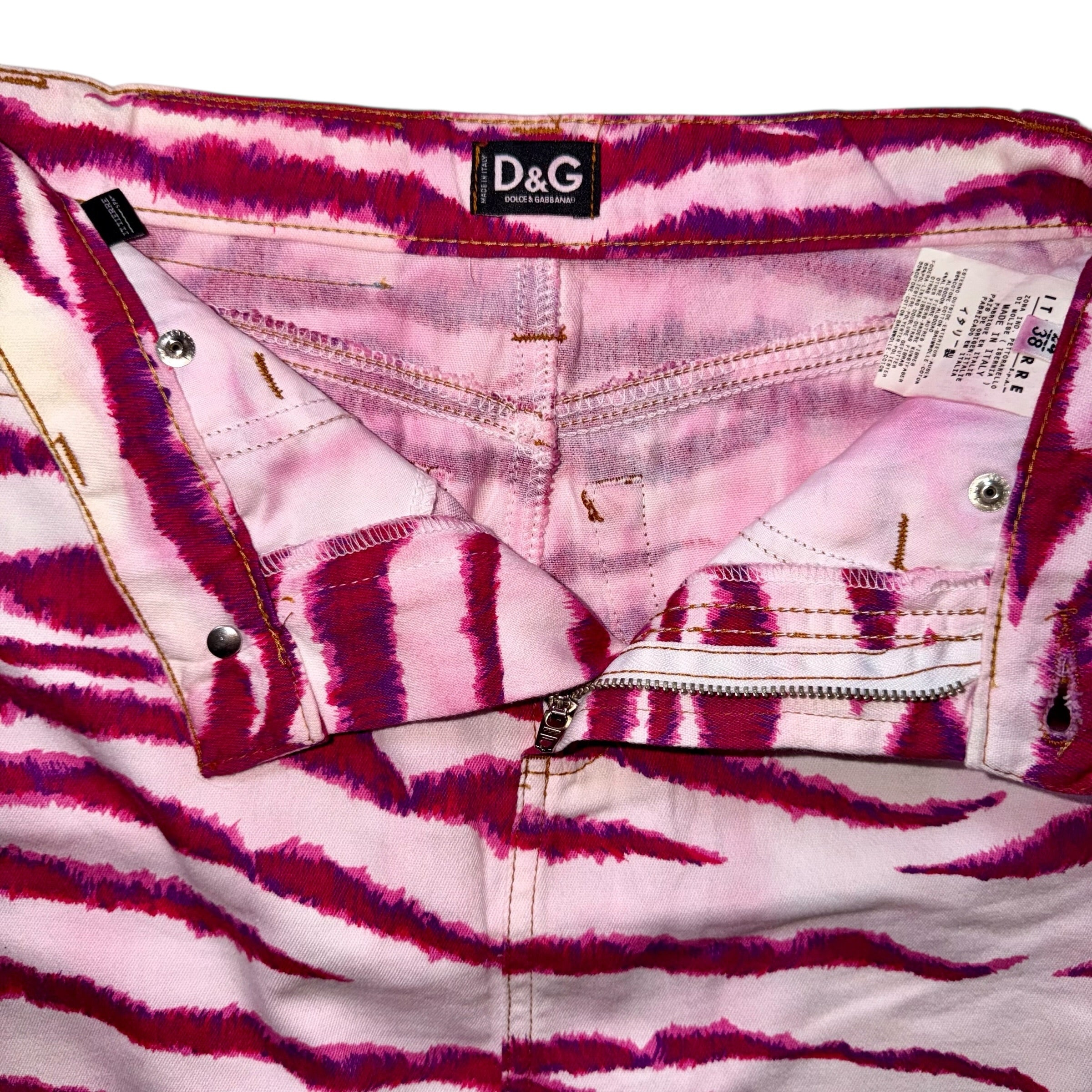 DOLCE & GABBANA PINK ZEBRA SKIRT