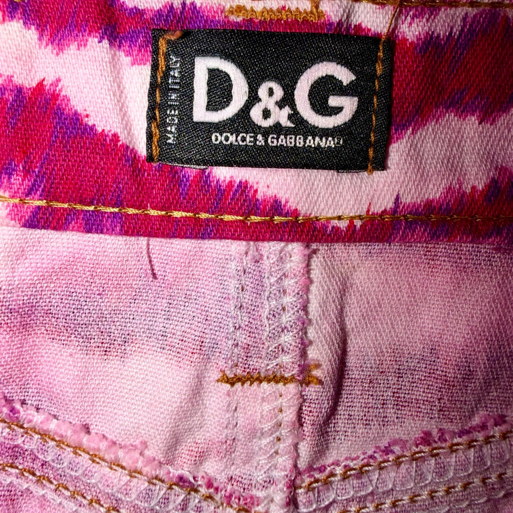 DOLCE & GABBANA PINK ZEBRA SKIRT
