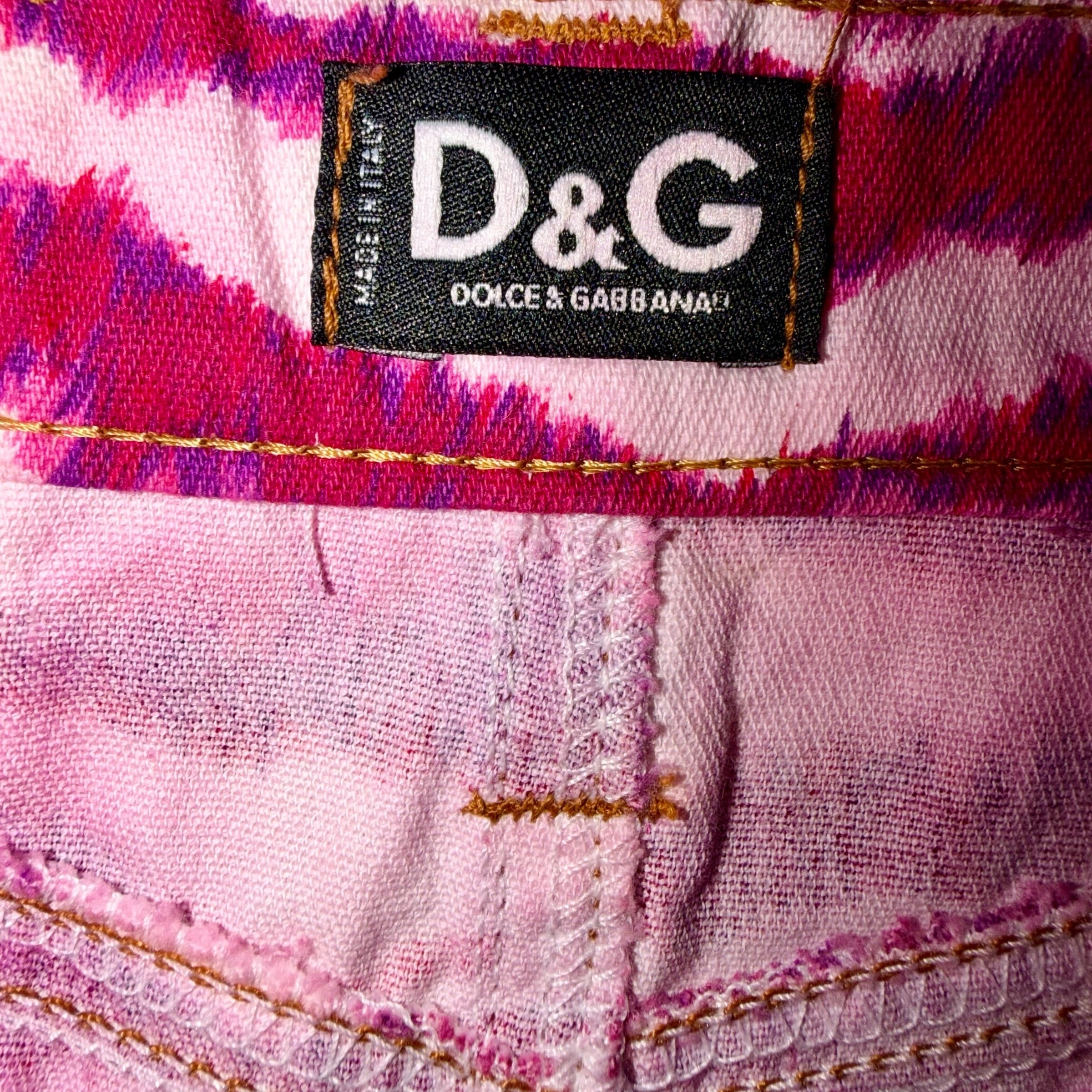 DOLCE & GABBANA PINK ZEBRA SKIRT