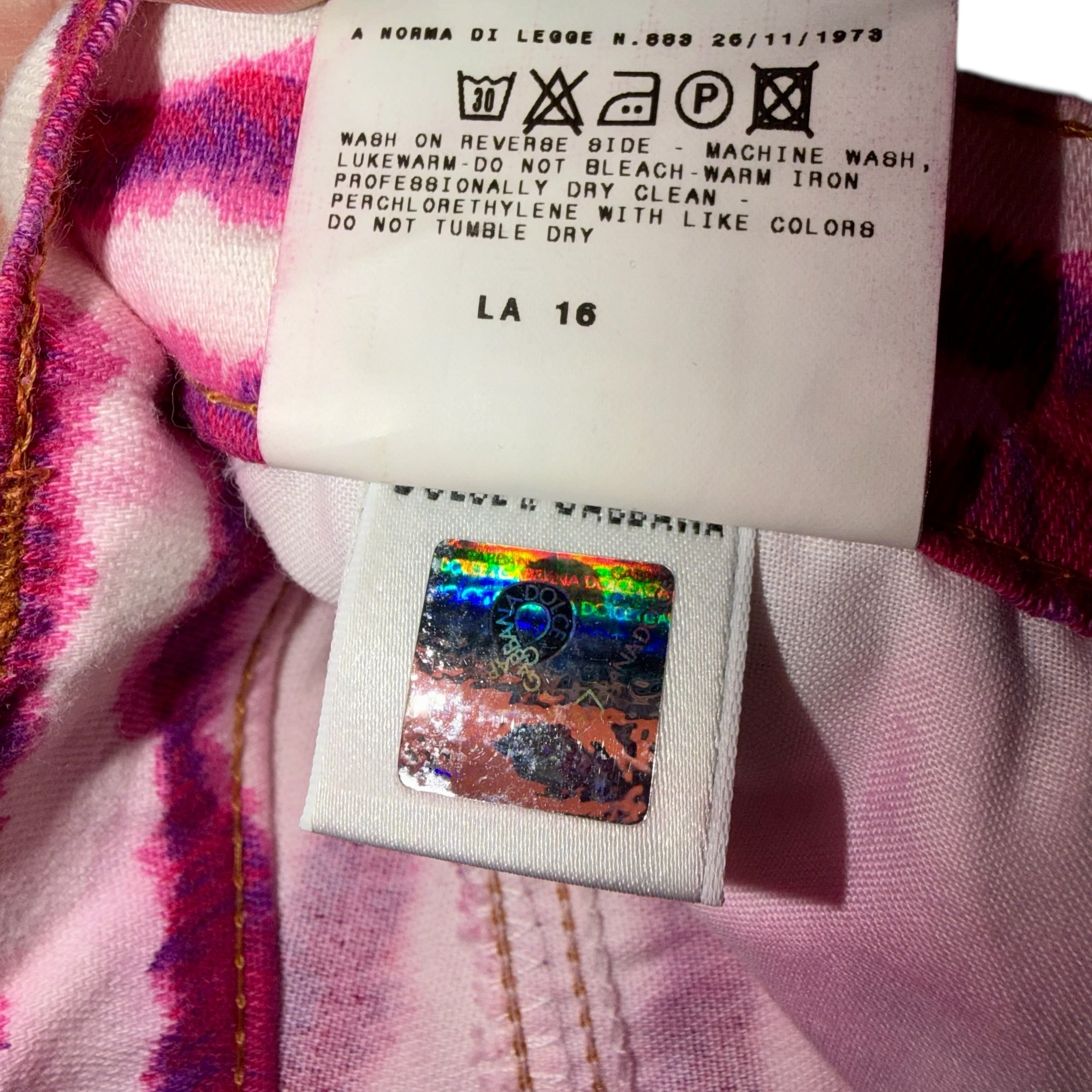DOLCE & GABBANA PINK ZEBRA SKIRT