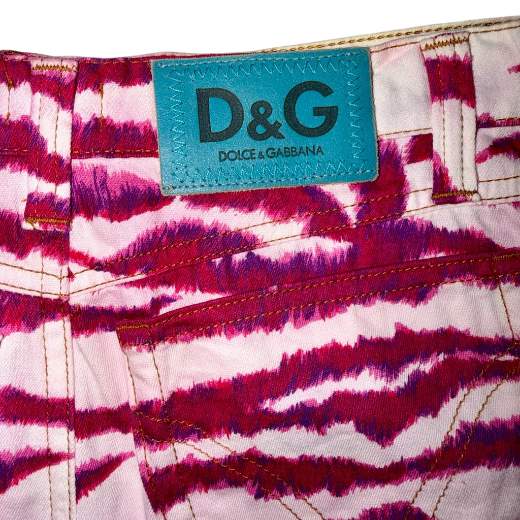 DOLCE & GABBANA PINK ZEBRA SKIRT