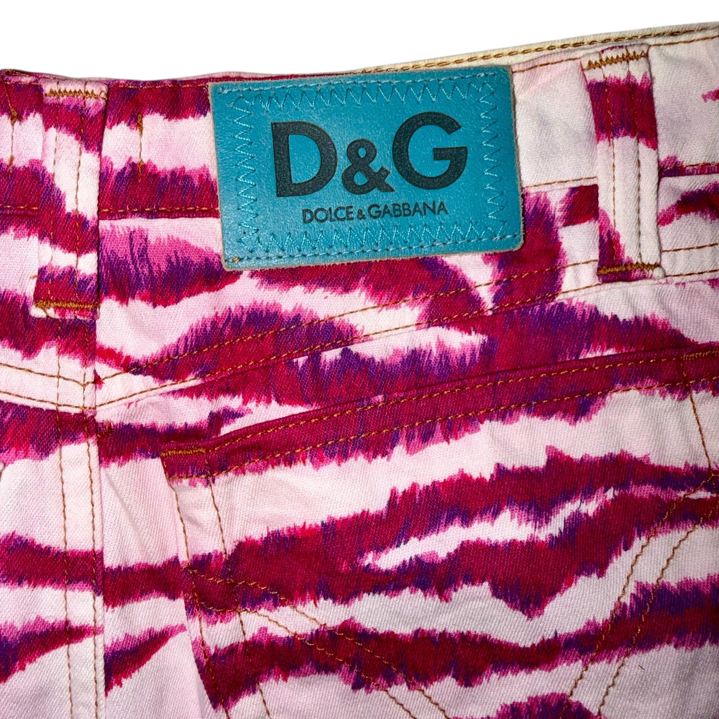 DOLCE & GABBANA PINK ZEBRA SKIRT