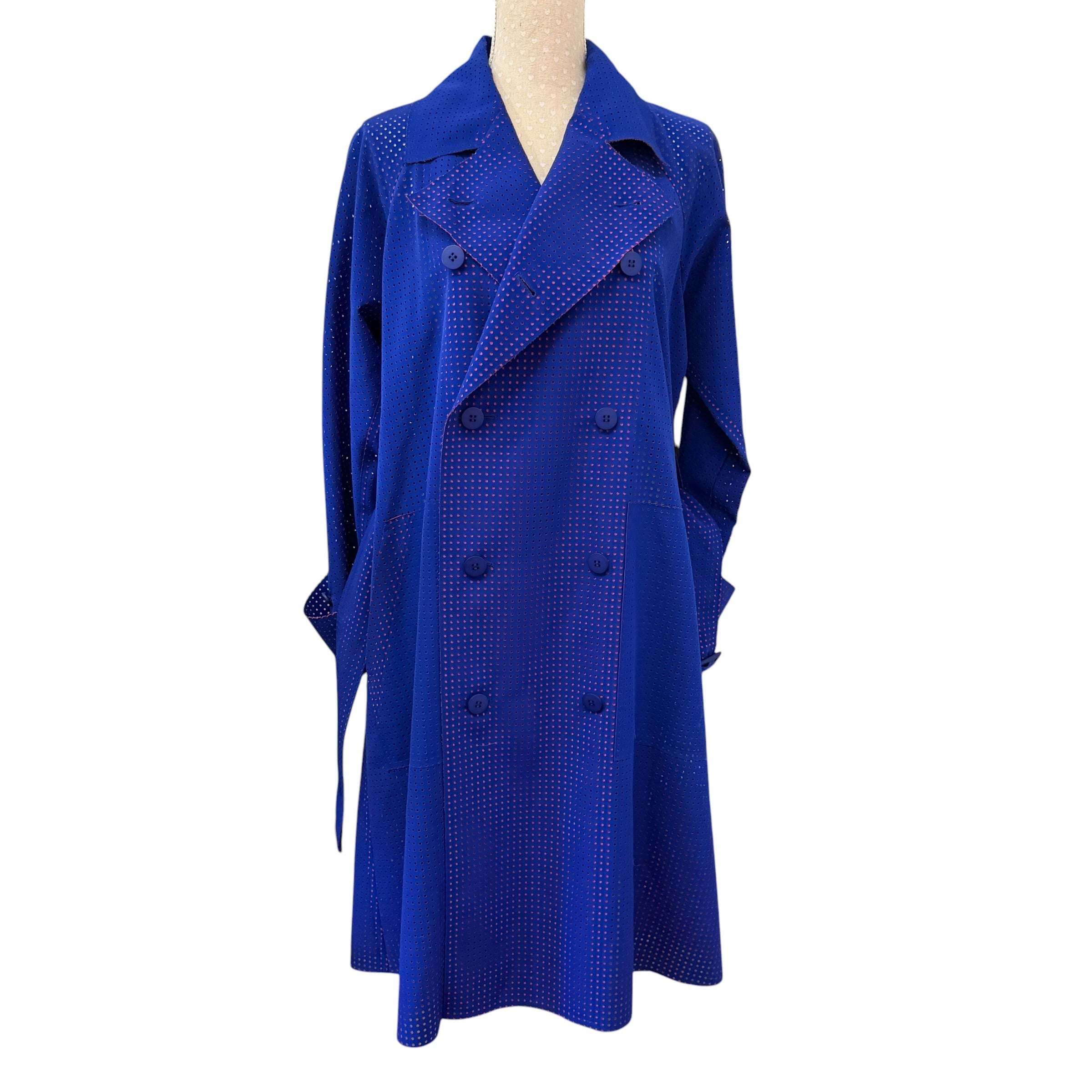 ISSEY MIYAKE LASER-CUT TRENCH COAT