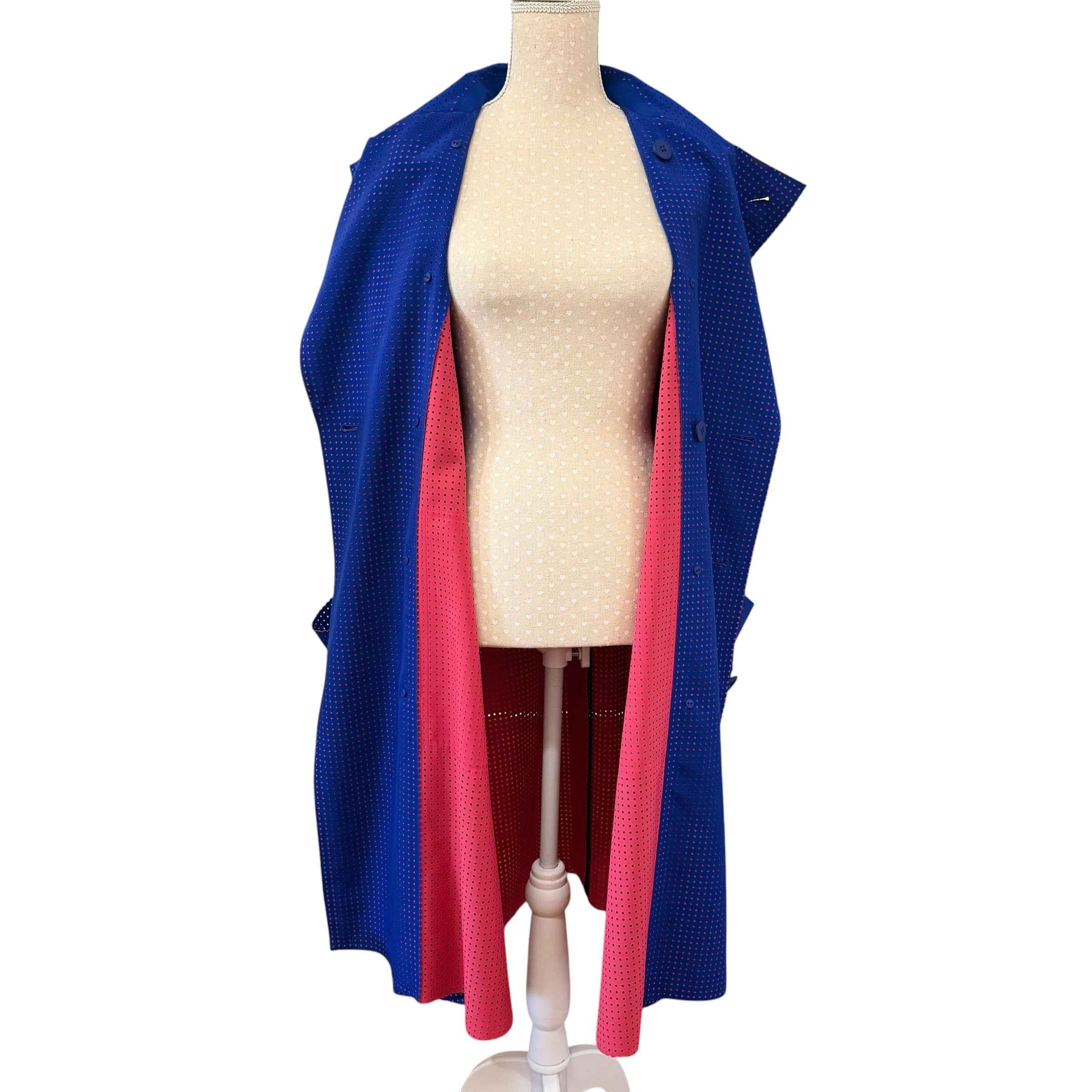 ISSEY MIYAKE LASER-CUT TRENCH COAT