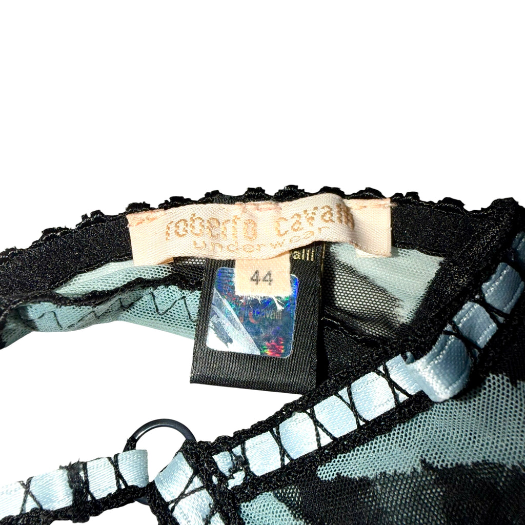 Roberto Cavalli Vintage Mesh Wild Horse Print Camisole & Matching Bra Set