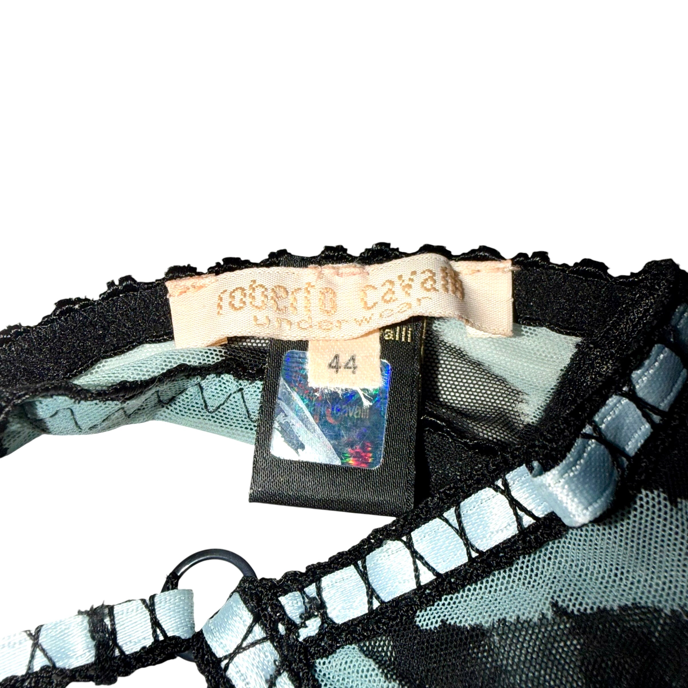 Roberto Cavalli Vintage Mesh Wild Horse Print Camisole & Matching Bra Set
