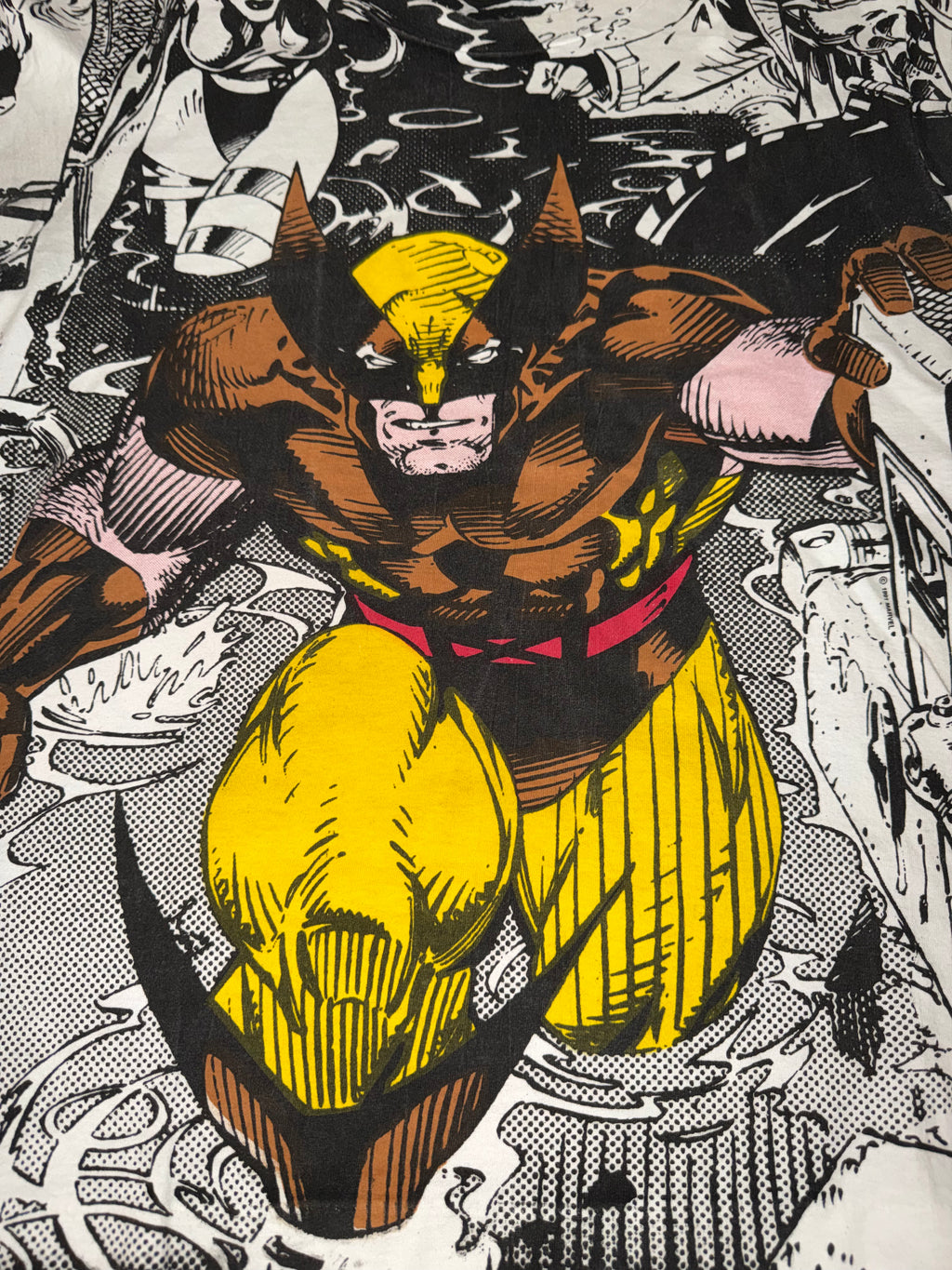 Vintage 90's Wolverine Psylocke Marvel T-Shirt