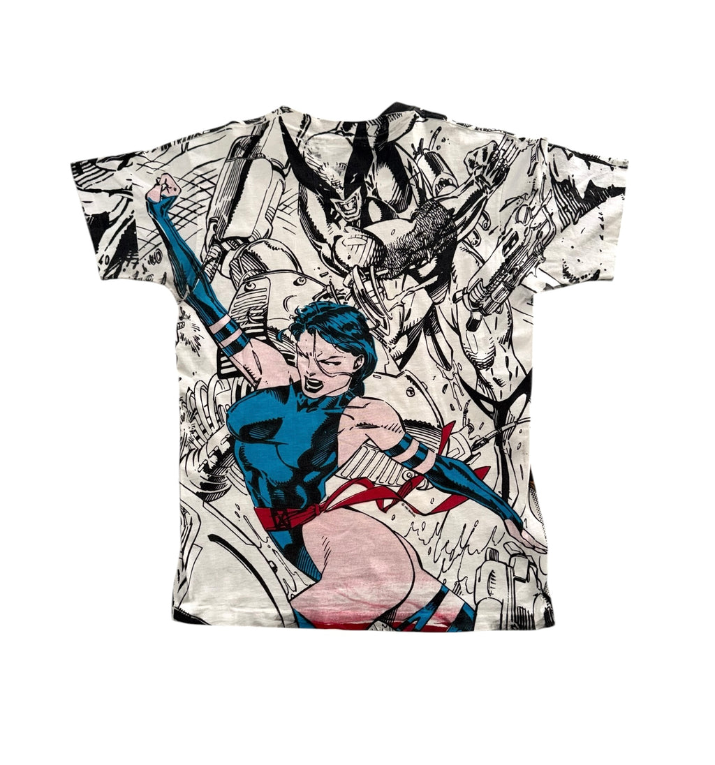 Vintage 90's Wolverine Psylocke Marvel T-Shirt