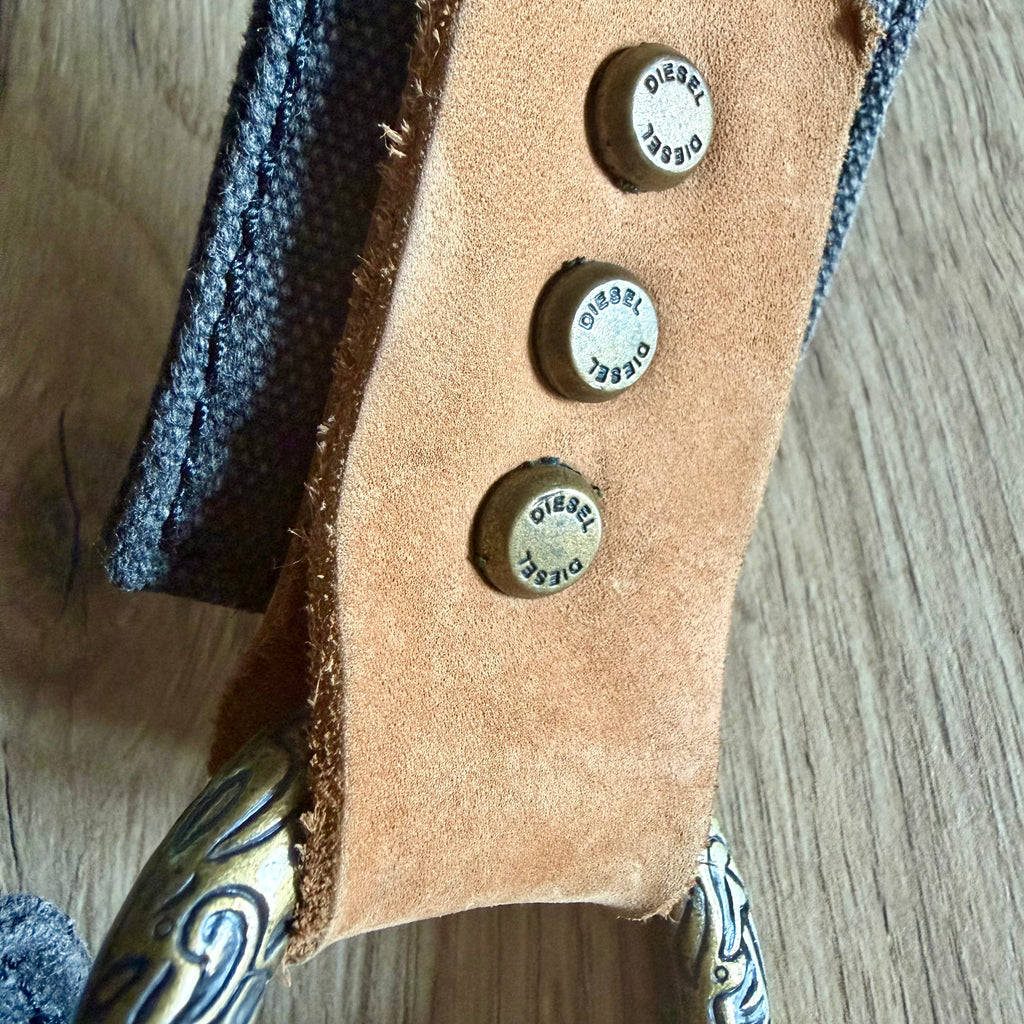 Diesel Vintage Spare Parts Denim Crossbody Bag
