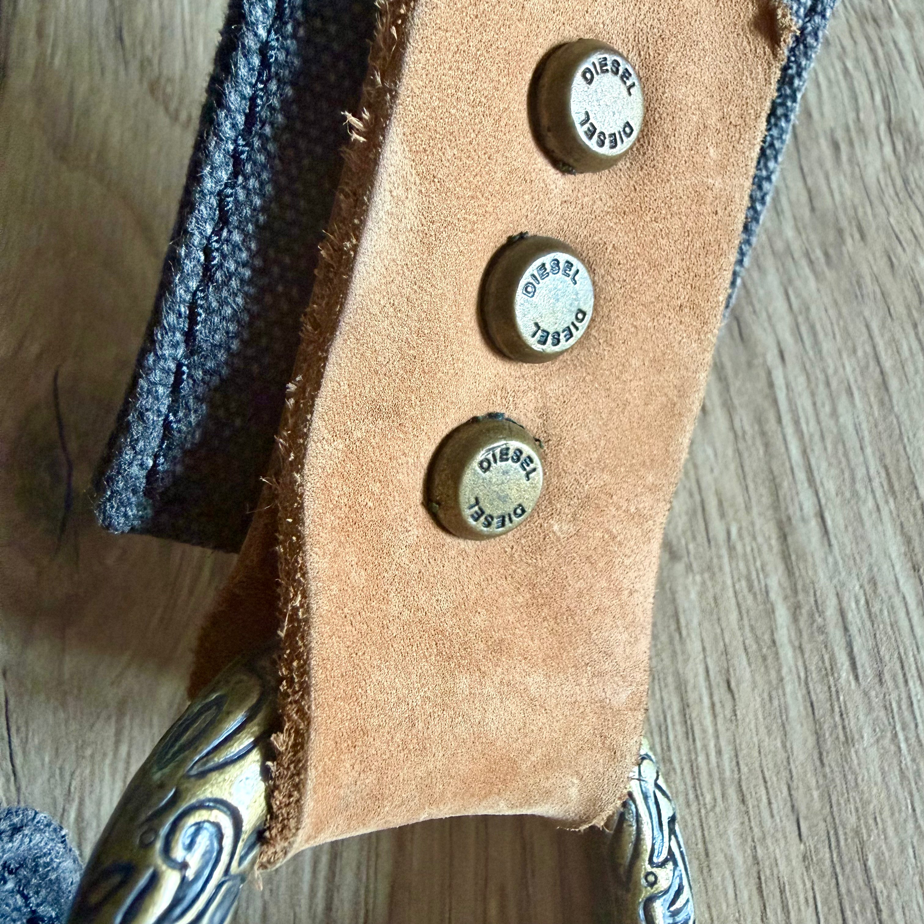 Diesel Vintage Spare Parts Denim Crossbody Bag