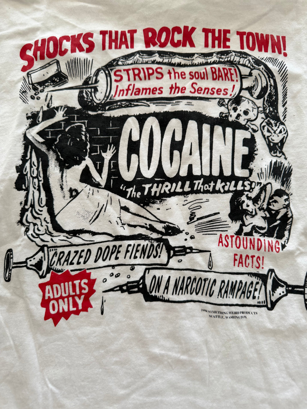 Vintage Cocaine Drugs 90s T-Shirt