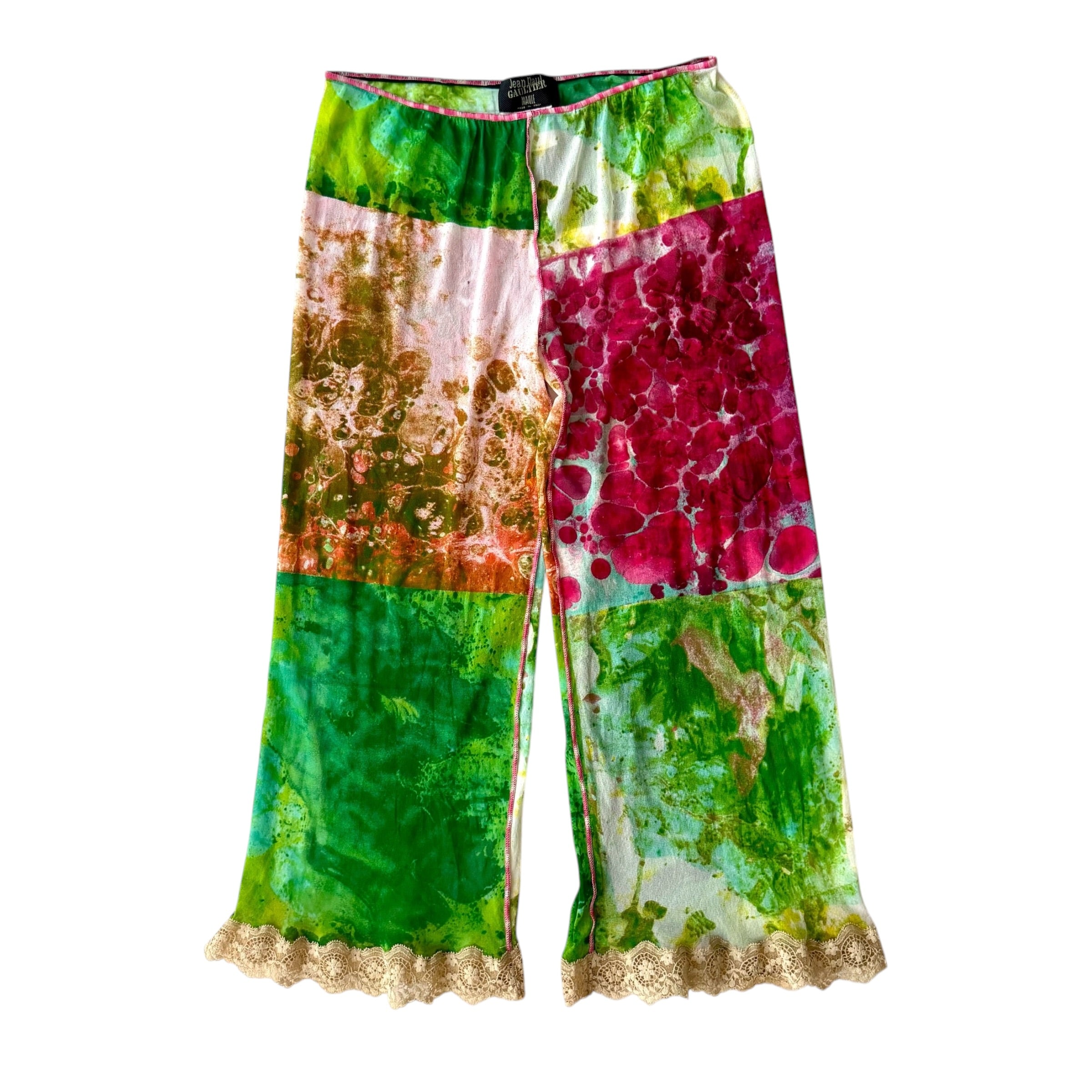 Jean Paul Gaultier Vintage 2000 'Bacteria' Print Mesh Pants