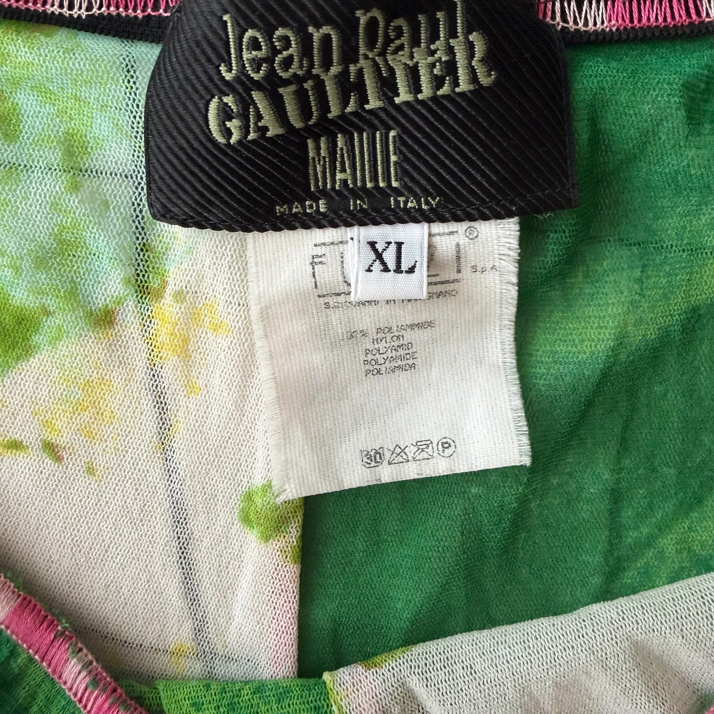 Jean Paul Gaultier Vintage 2000 'Bacteria' Print Mesh Pants