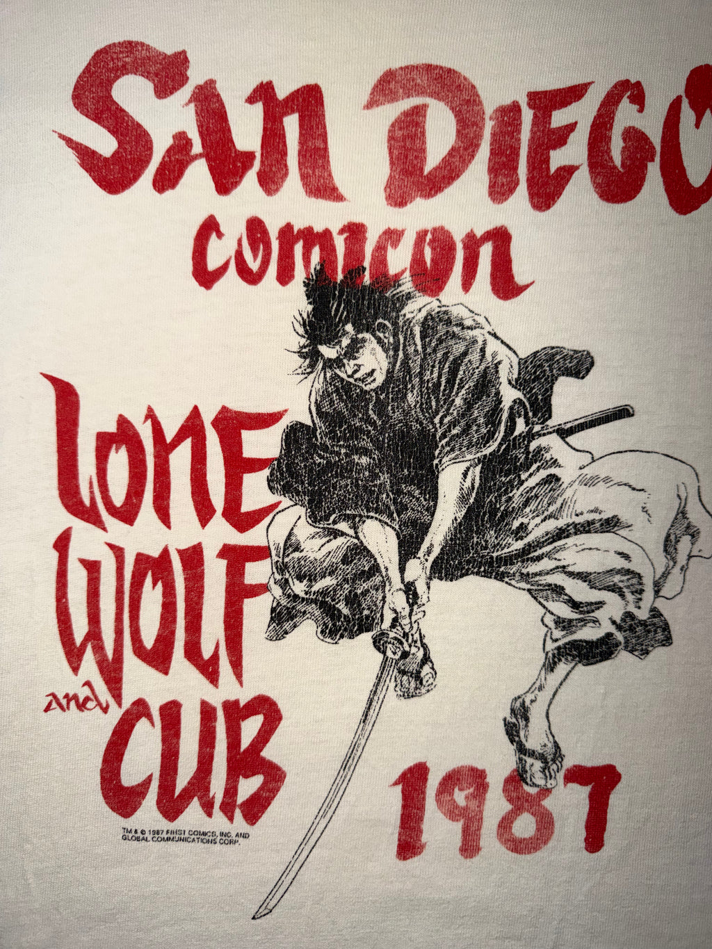 Vintage 80's Lone Wolf and the Cub Comicon 1987 T-Shirt