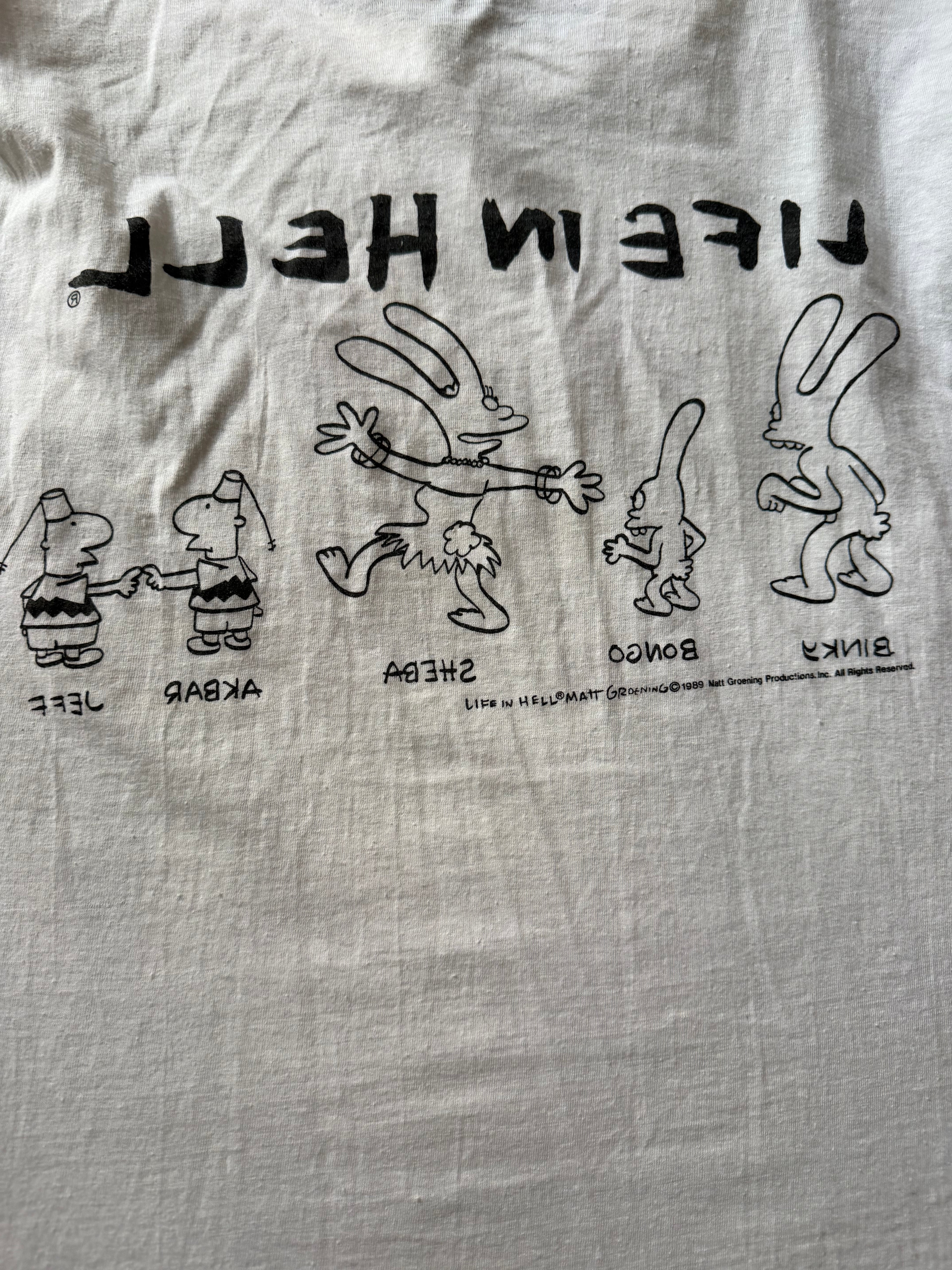 Vintage 80's Life in Hell Matt Groening Comic T-Shirt