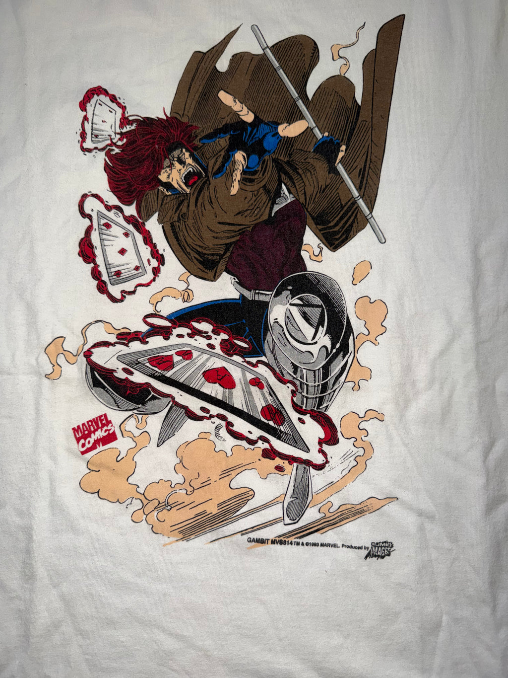 Vintage 90's Gambit Marvel Comic Images T-Shirt