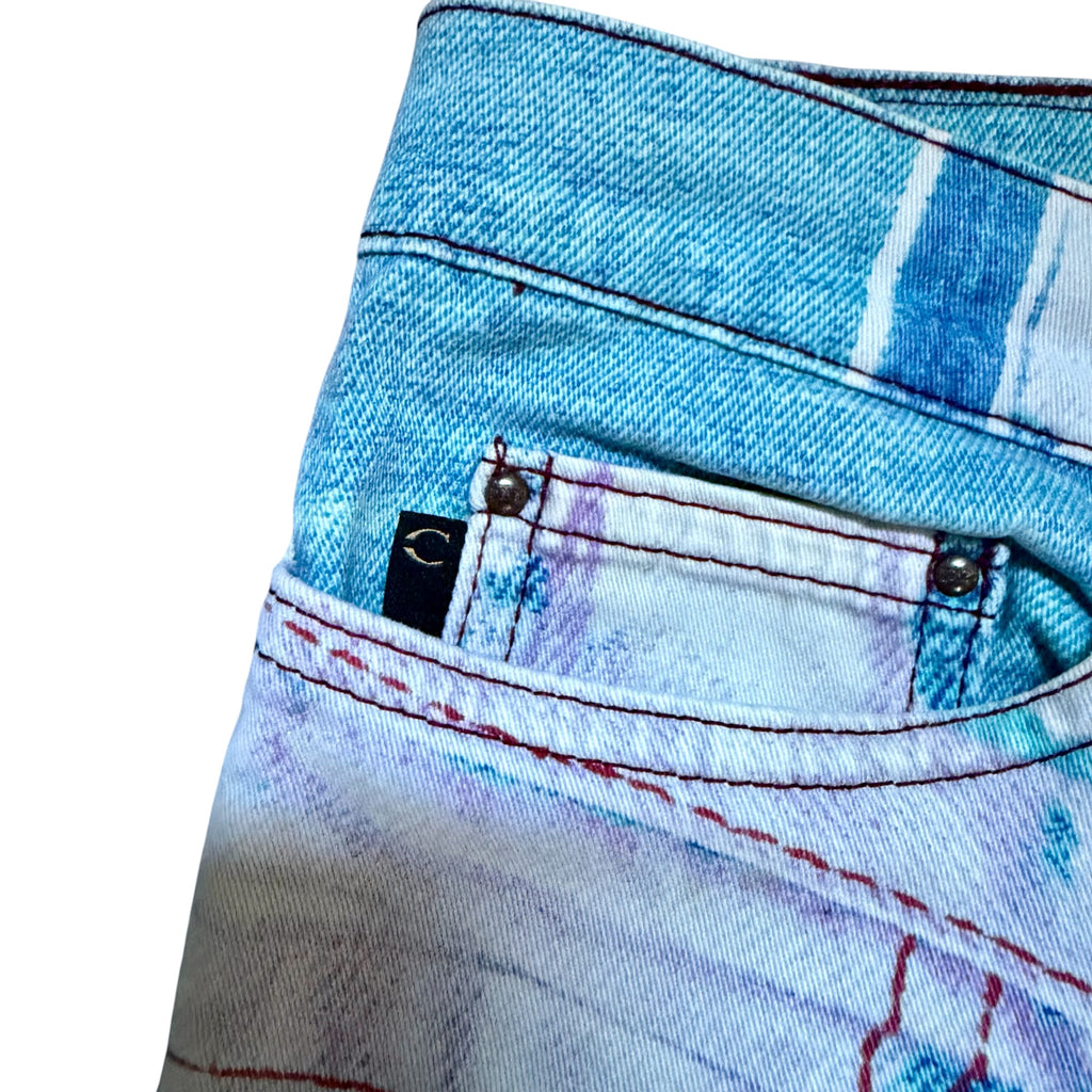 JUST CAVALLI X ROBERTO CAVALLI 2001 DENIM PRINT JEANS