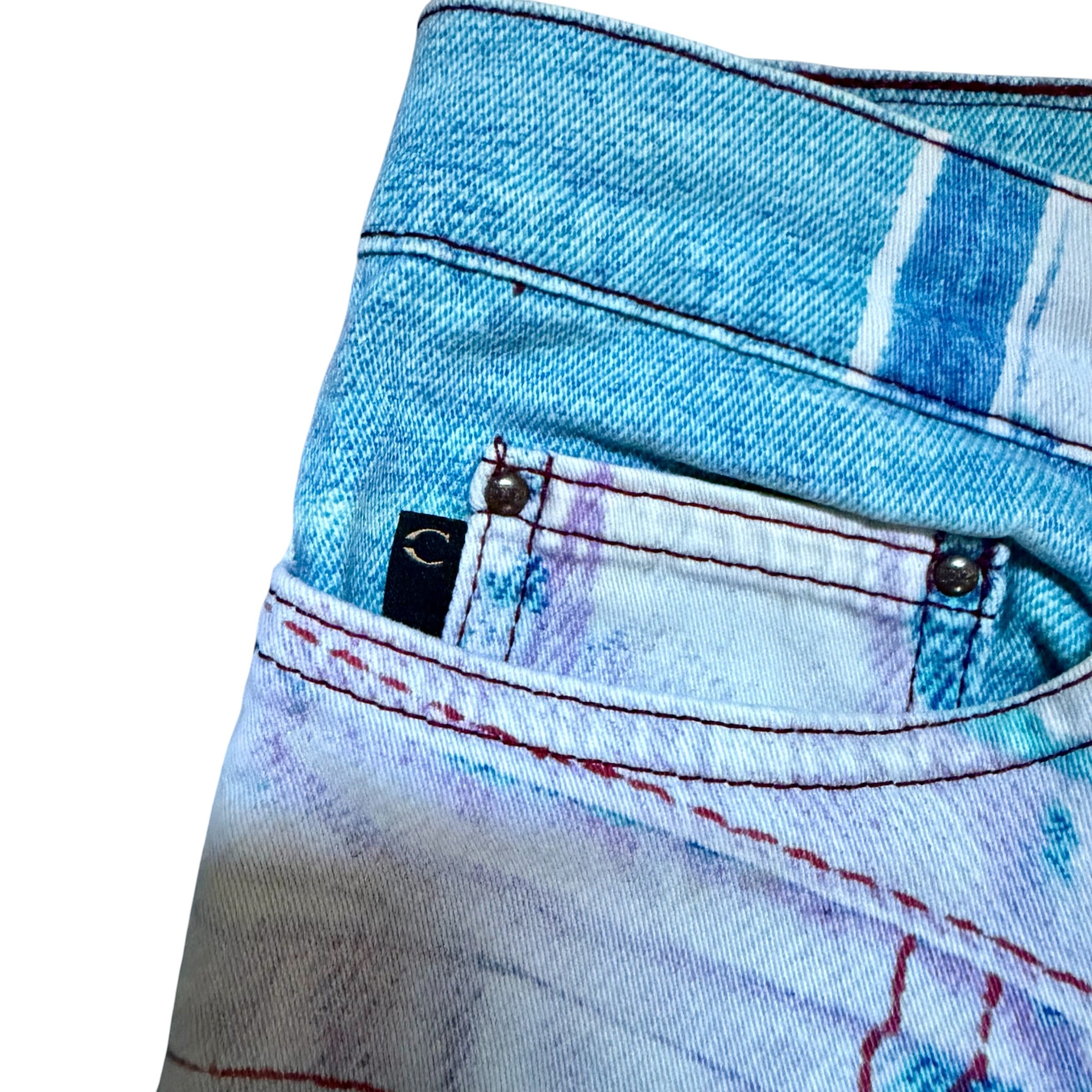 JUST CAVALLI X ROBERTO CAVALLI 2001 DENIM PRINT JEANS