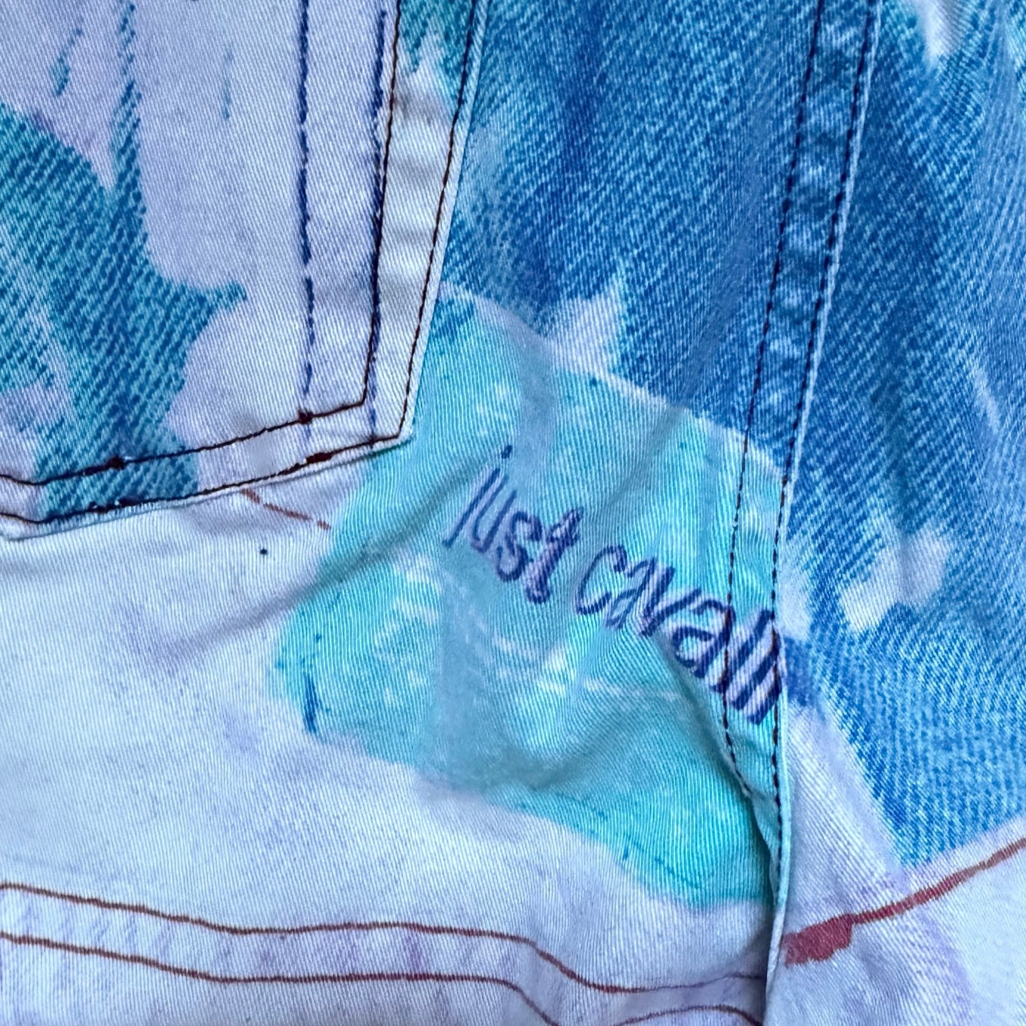 JUST CAVALLI X ROBERTO CAVALLI 2001 DENIM PRINT JEANS