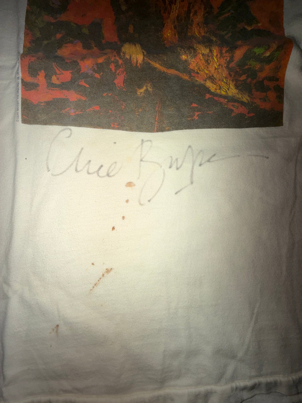 Vintage Clive Barker The Arsonist (Signed) 90's T-Shirt