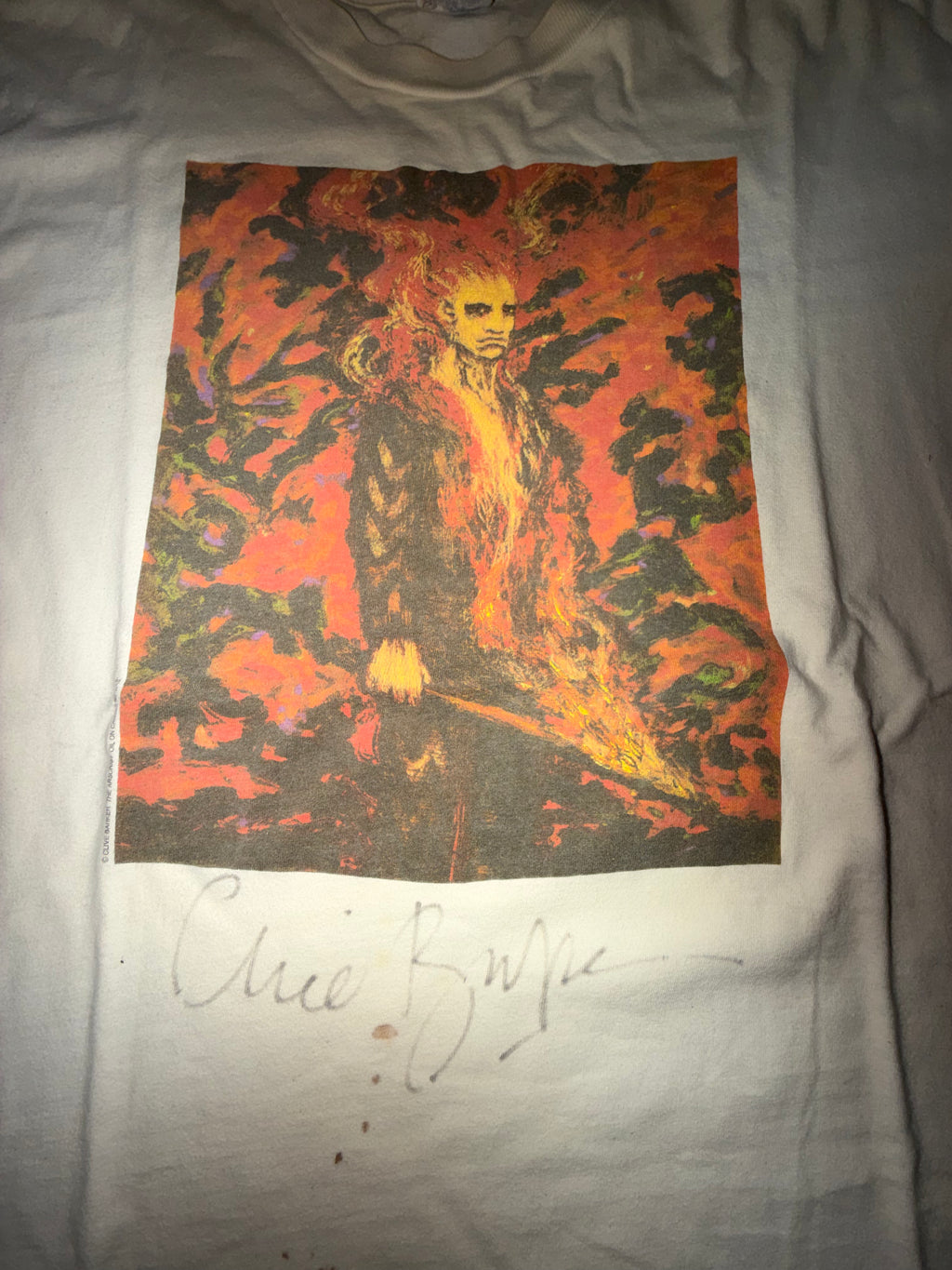 Vintage Clive Barker The Arsonist (Signed) 90's T-Shirt