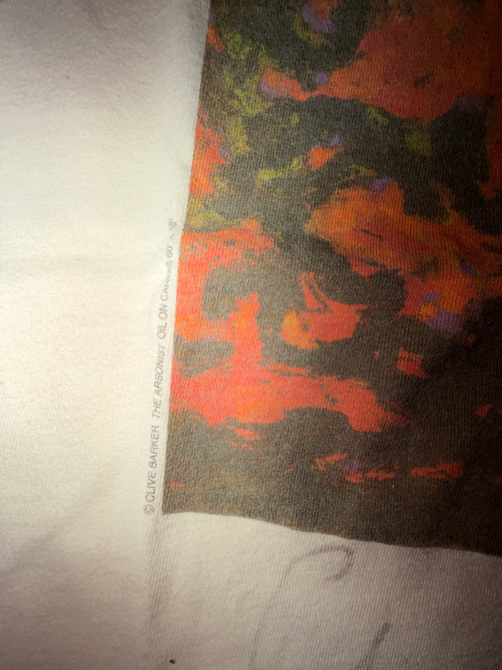 Vintage Clive Barker The Arsonist (Signed) 90's T-Shirt