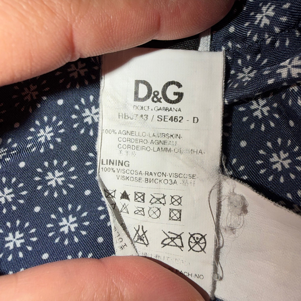 DOLCE & GABBANA VINTAGE DISTRESSED LEATHER JACKET