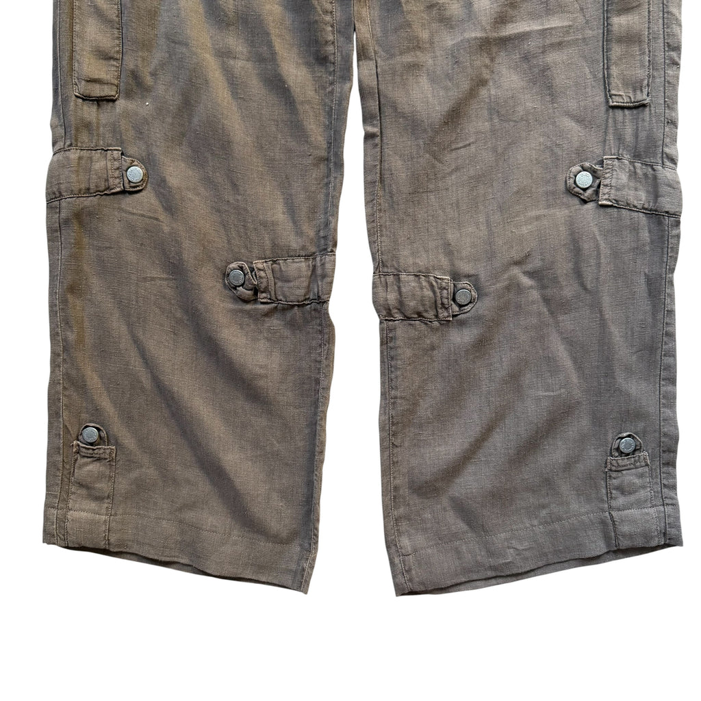 DOLCE & GABBANA VINTAGE 2004 LINEN CARGO PANTS