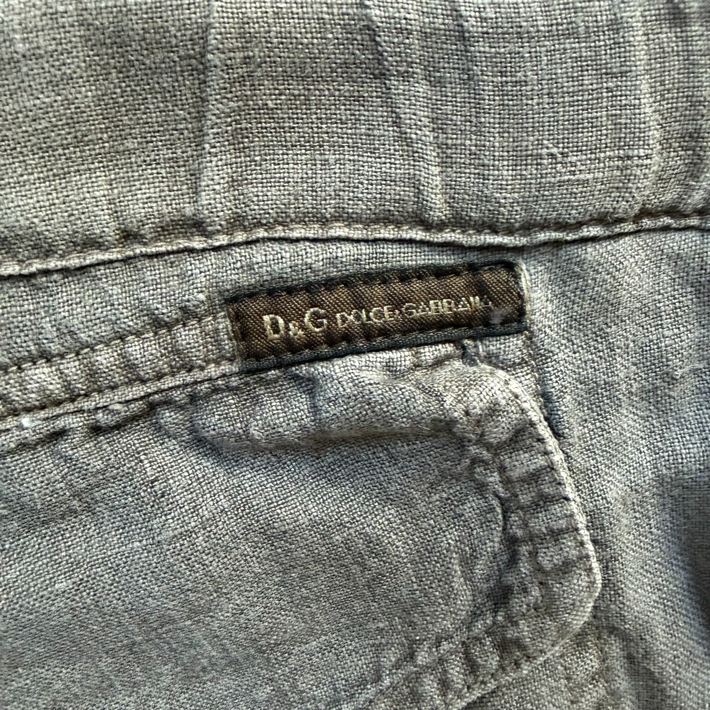 DOLCE & GABBANA VINTAGE 2004 LINEN CARGO PANTS