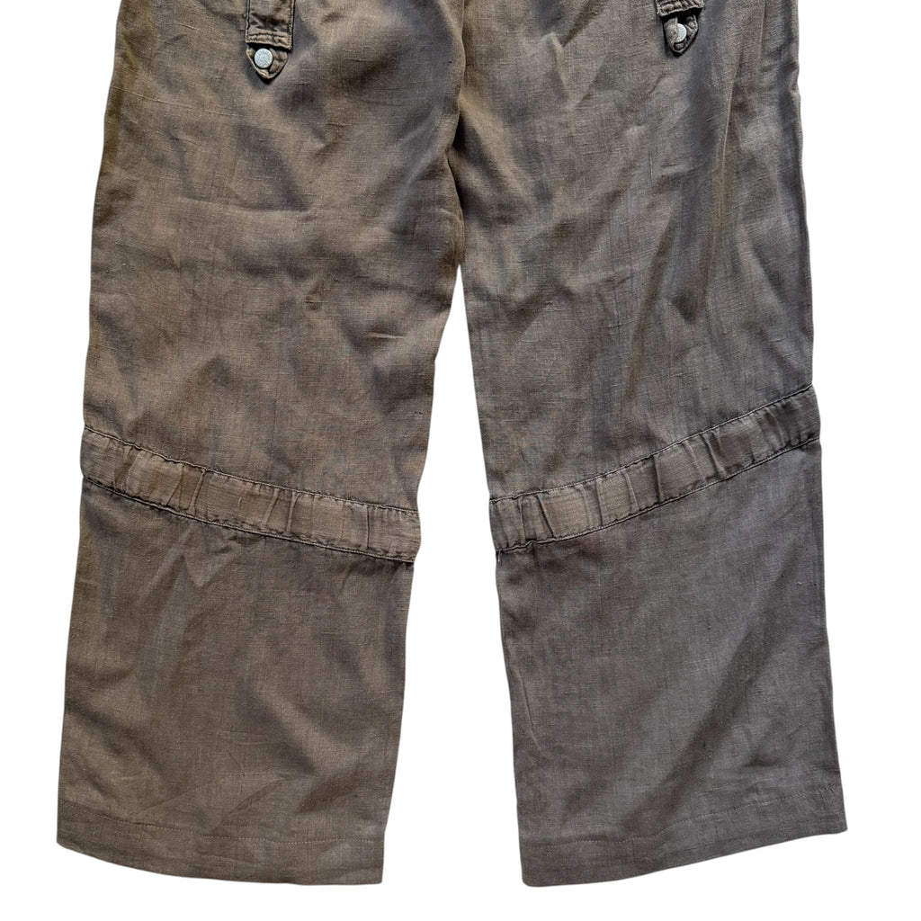 DOLCE & GABBANA VINTAGE 2004 LINEN CARGO PANTS