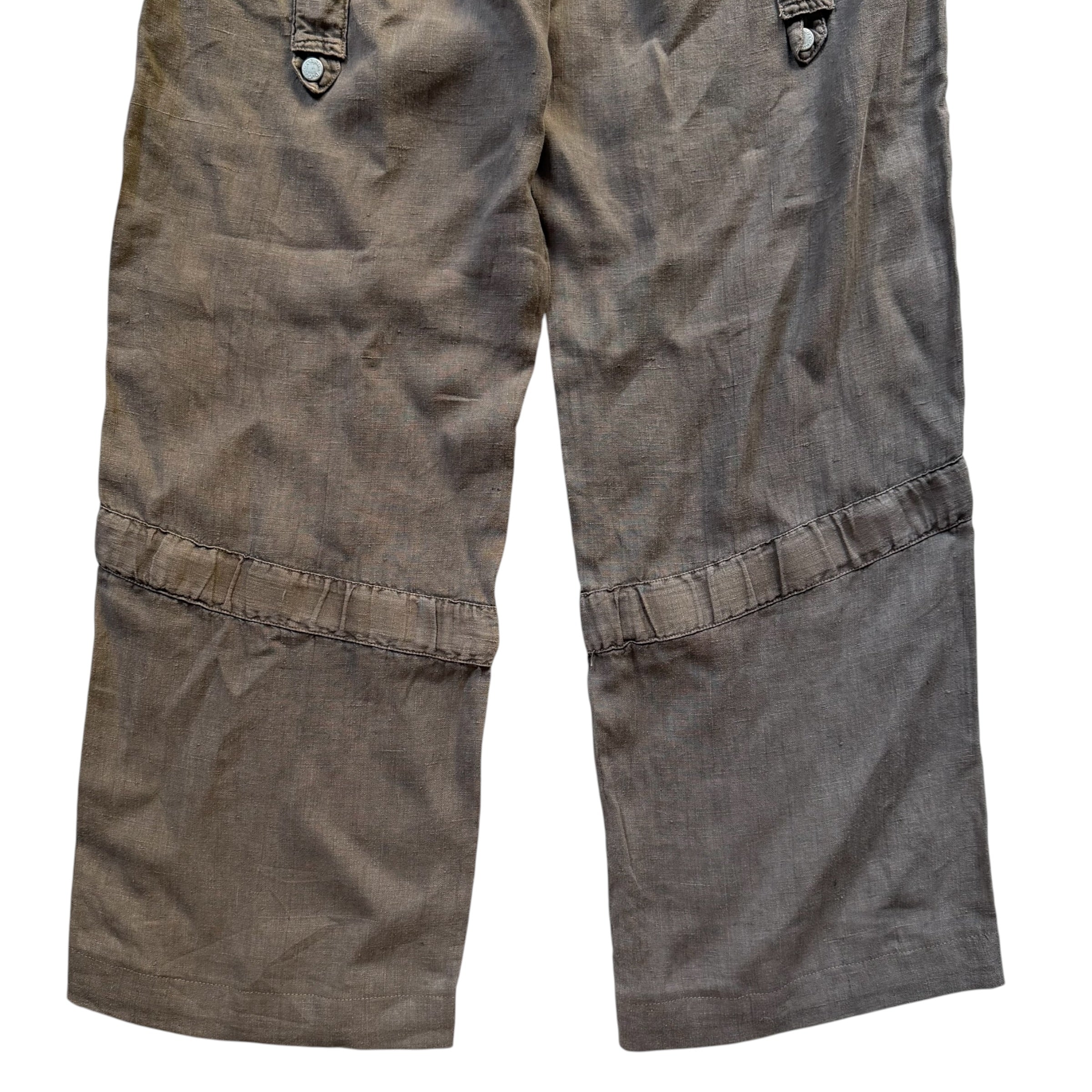 DOLCE & GABBANA VINTAGE 2004 LINEN CARGO PANTS