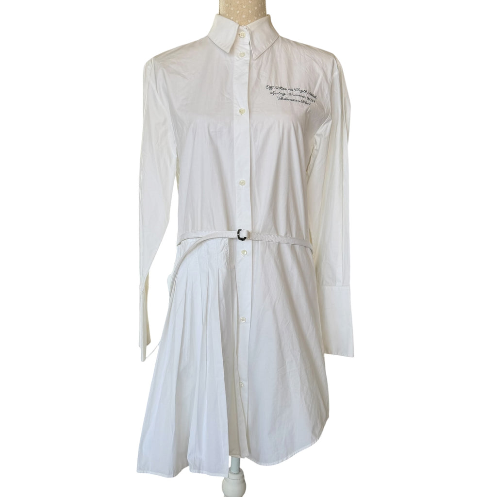 OFF-WHITE 2021 PLISSE SHIRT DRESS