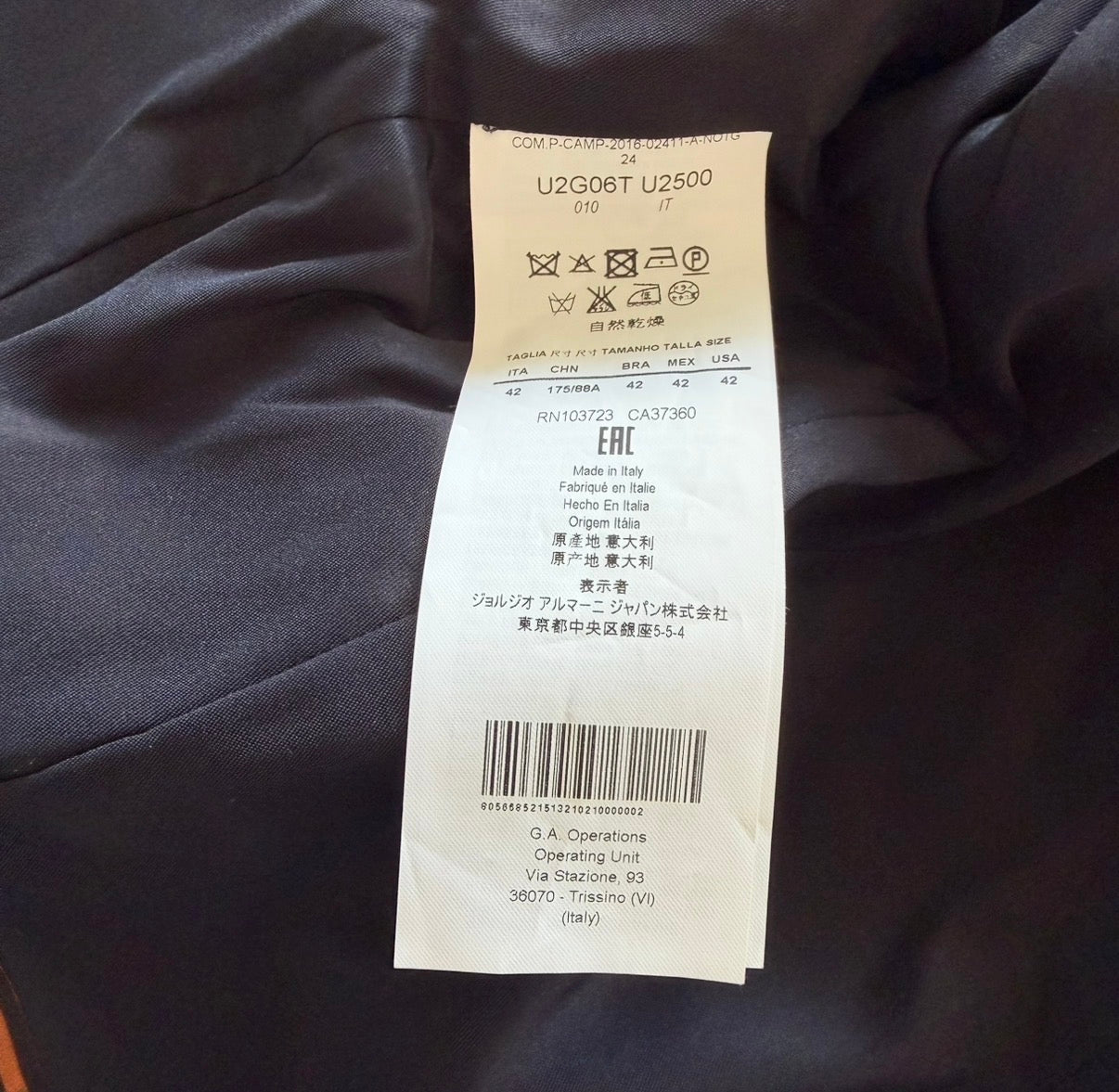 ARMANI ABSTRACT PRINT JACKET
