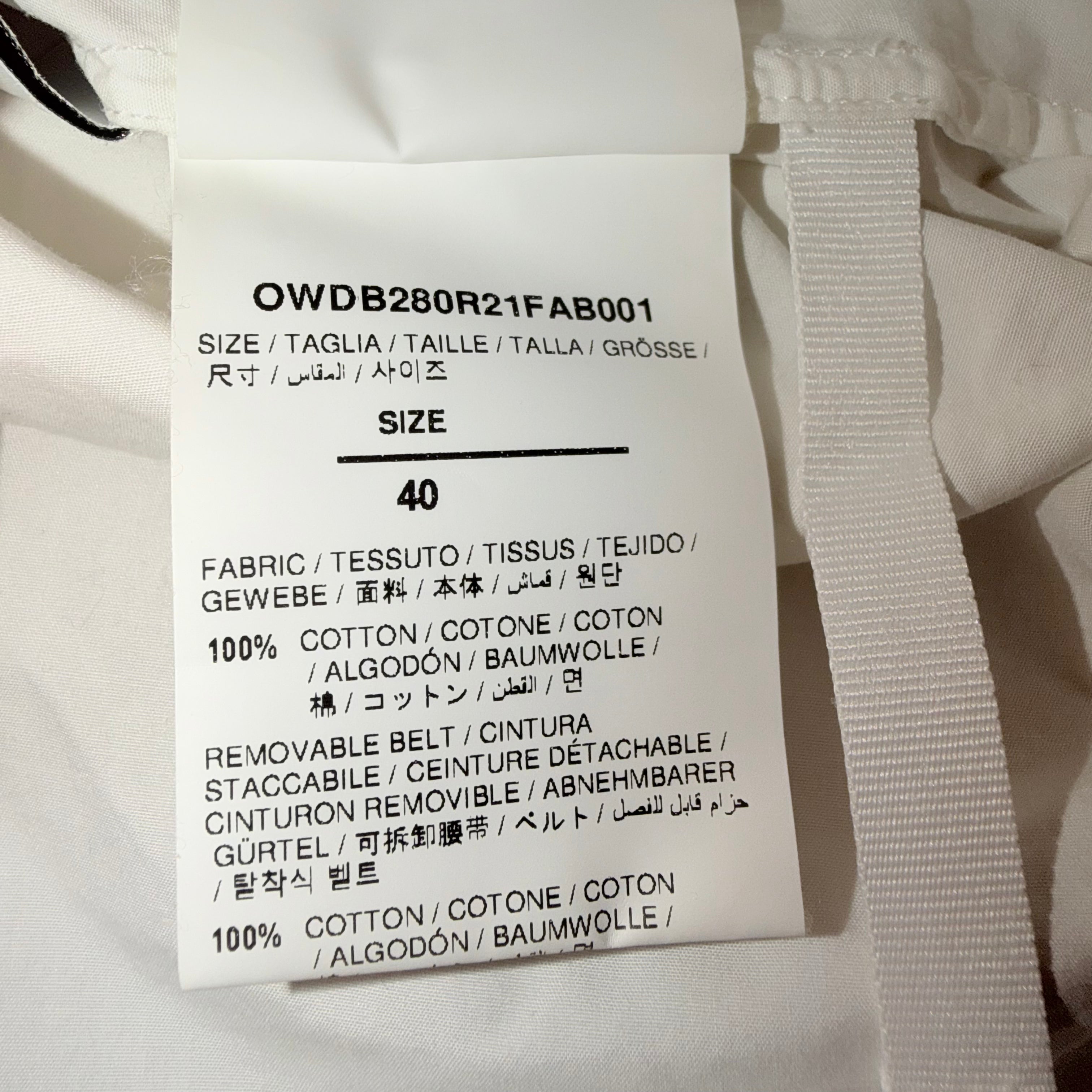 OFF-WHITE 2021 PLISSE SHIRT DRESS