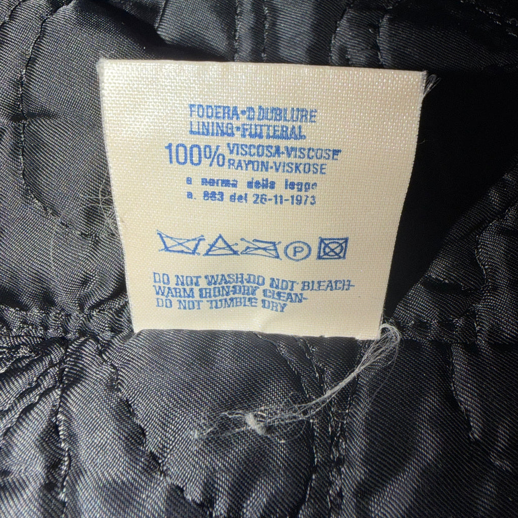 VERSACE VINTAGE LEATHER JACKET WITH FUR COLLAR