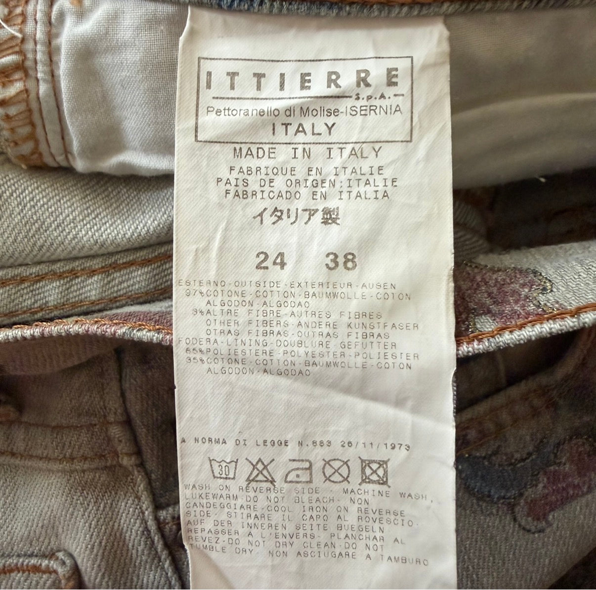 JUST CAVALLI X ROBERTO CAVALLI 2005 "ASIAN FANTASY" DENIM PANTS