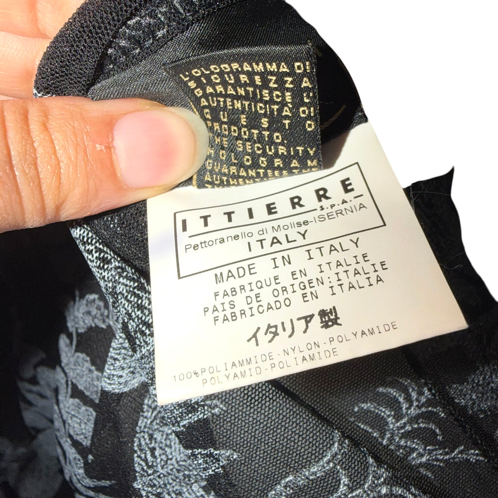 Just Cavalli X Roberto Cavalli Vintage Mesh Tattoo Print Long Sleeve Top