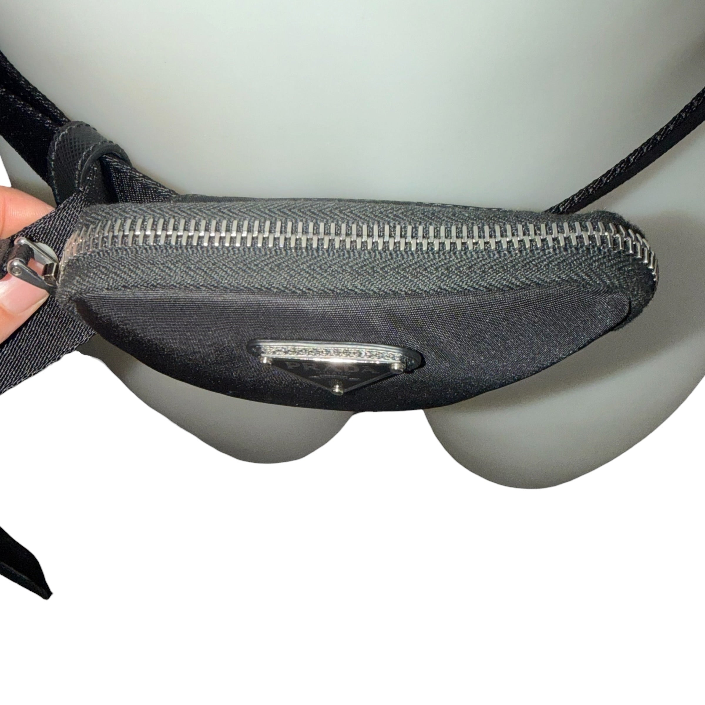 Prada Re-Nylon Triangle Pouch Belt Bag  (Like New with Box)