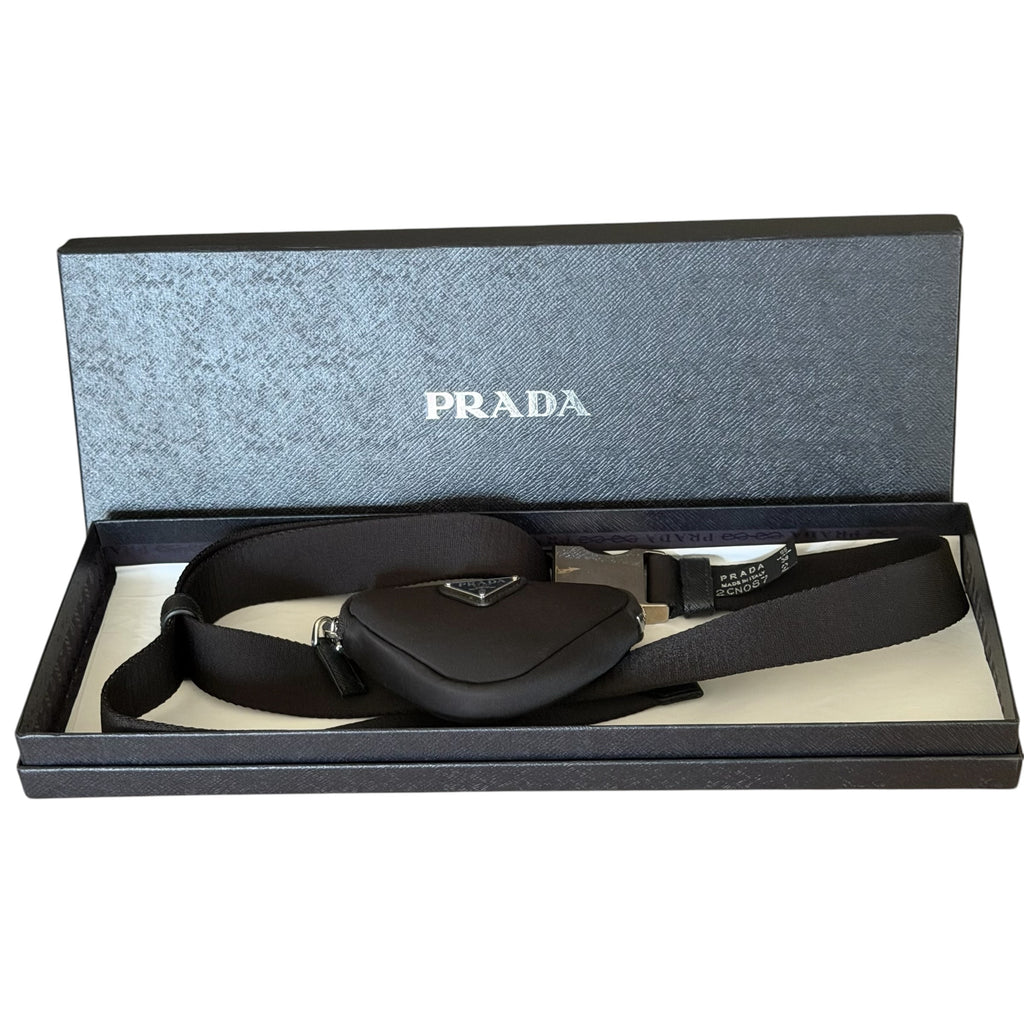 Prada Re-Nylon Triangle Pouch Belt Bag  (Like New with Box)