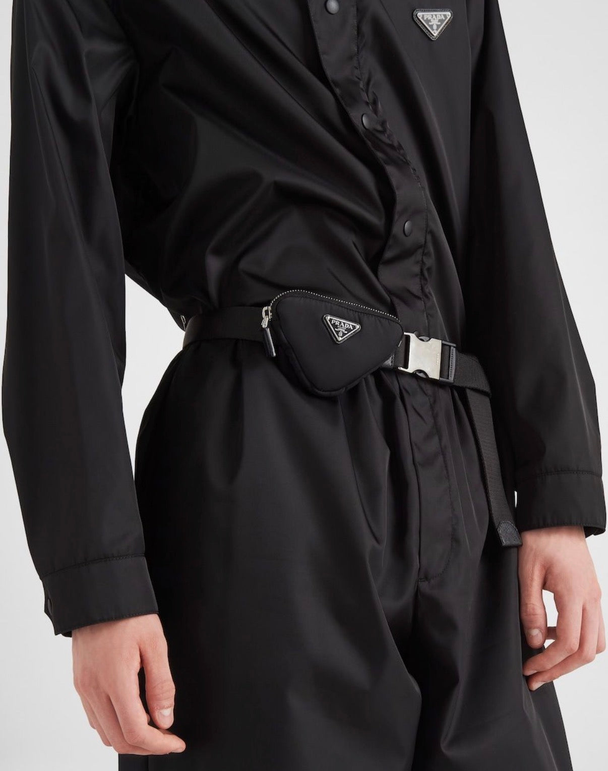 Prada Re-Nylon Triangle Pouch Belt Bag  (Like New with Box)