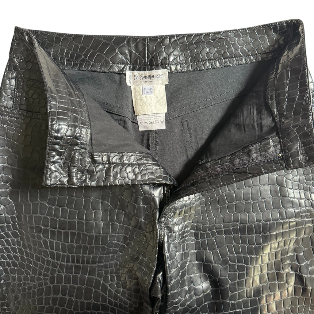 YVES SAINT LAURENT VINTAGE VINYL PANTS