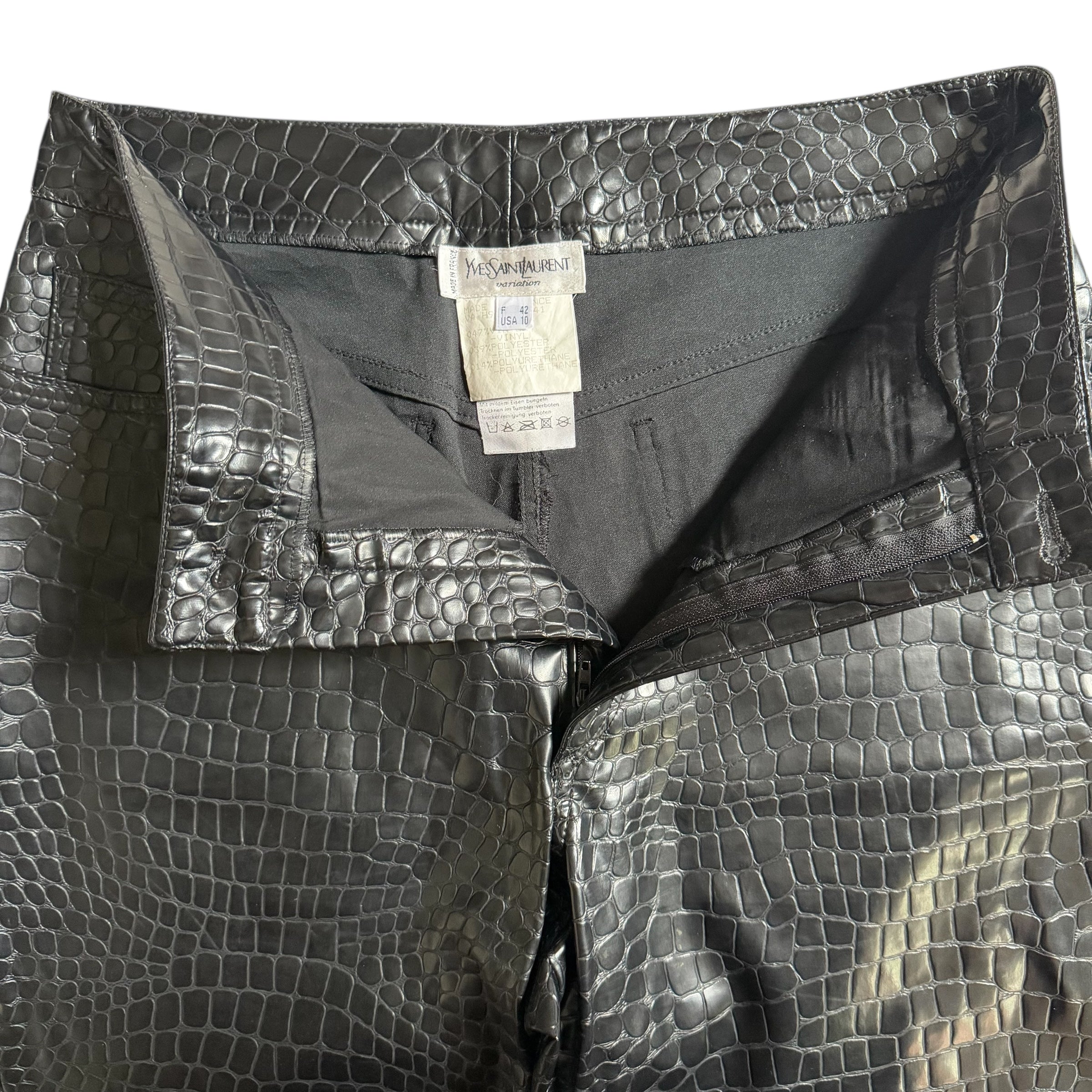 YVES SAINT LAURENT VINTAGE VINYL PANTS