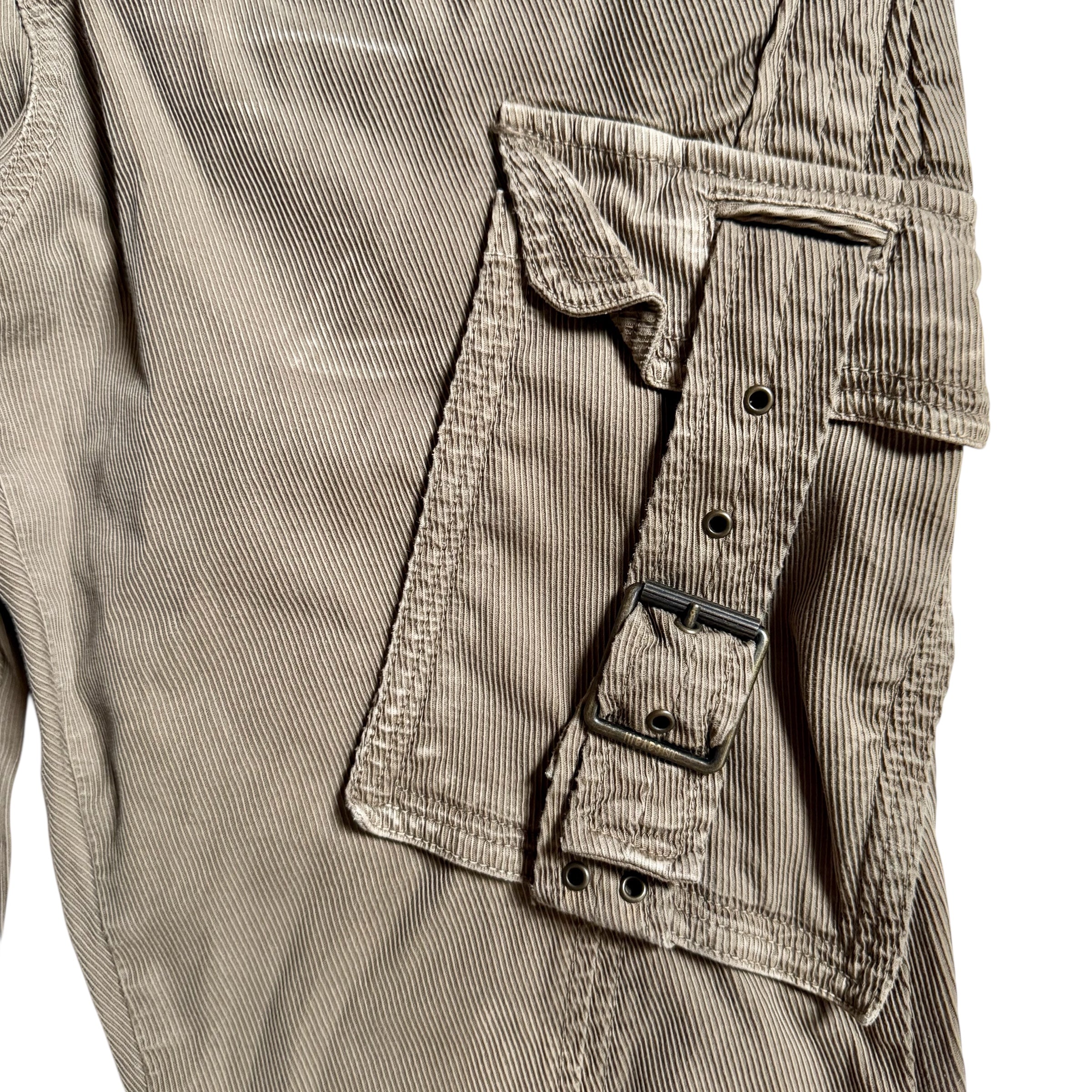 JUST CAVALLI X ROBERTO CAVALLI 2006 VELVET CARGO PANTS