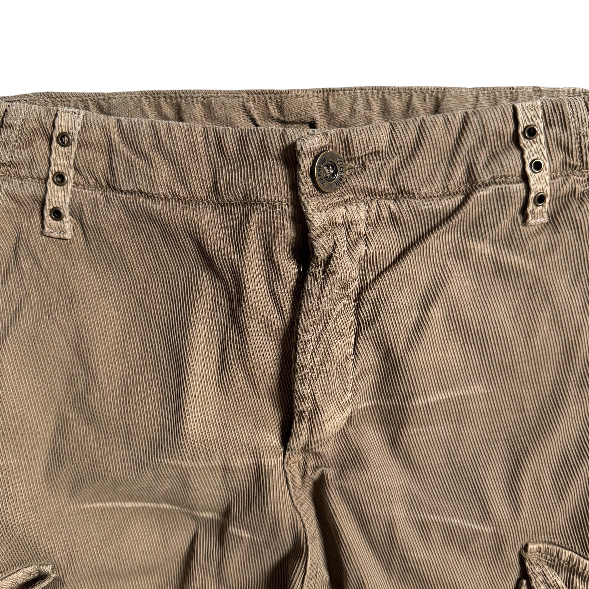 JUST CAVALLI X ROBERTO CAVALLI 2006 VELVET CARGO PANTS