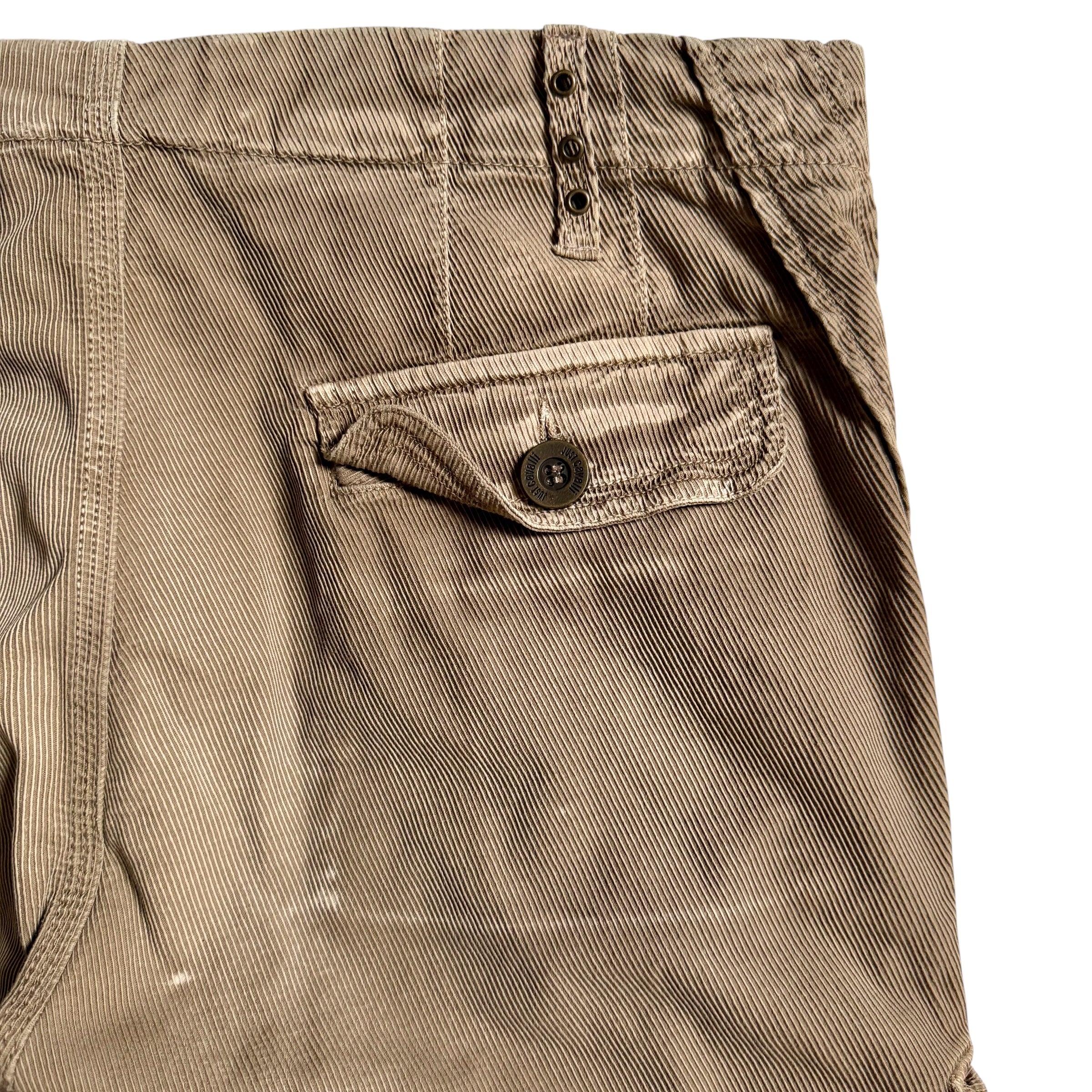 JUST CAVALLI X ROBERTO CAVALLI 2006 VELVET CARGO PANTS