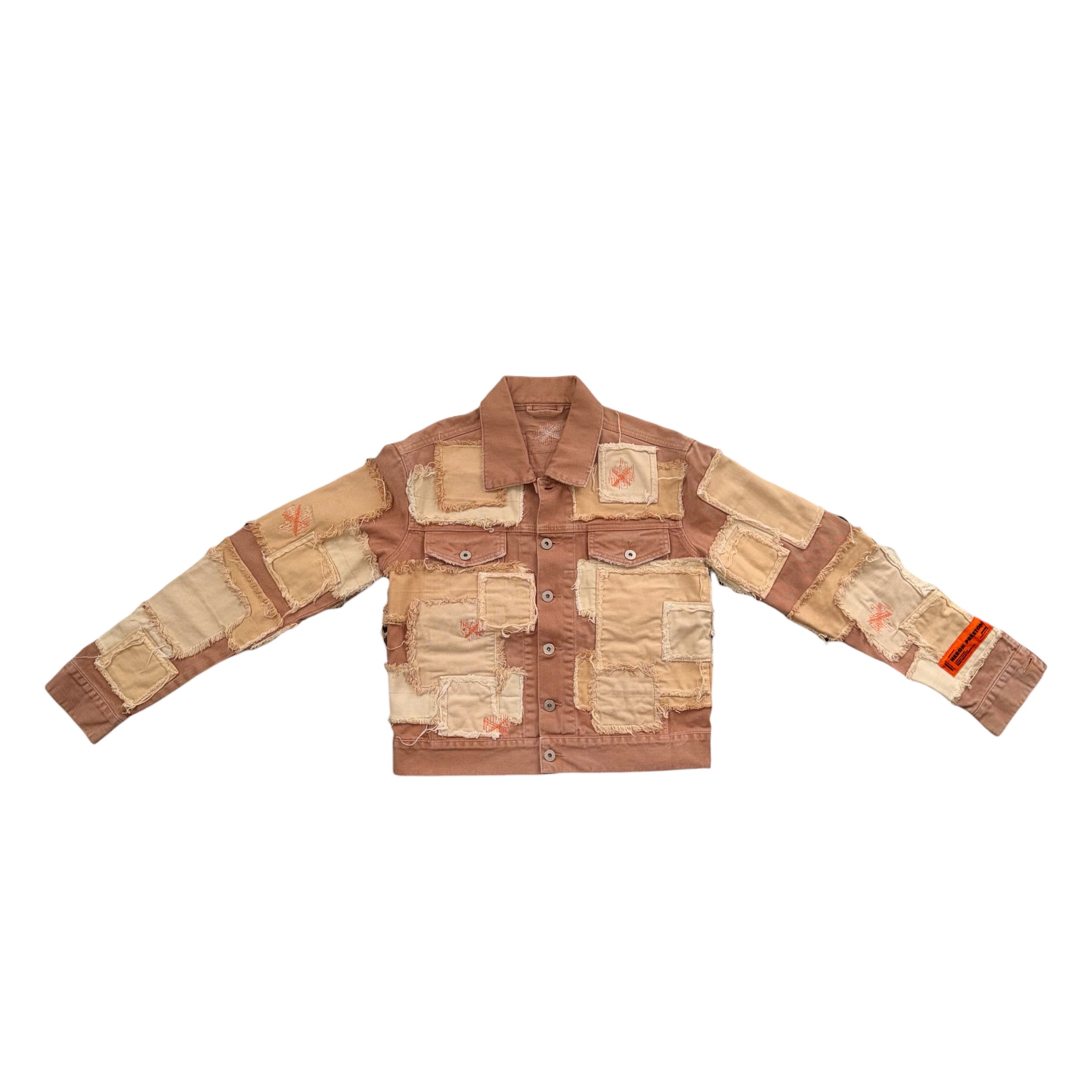 HERON PRESTON PATCHWORK DENIM JACKET