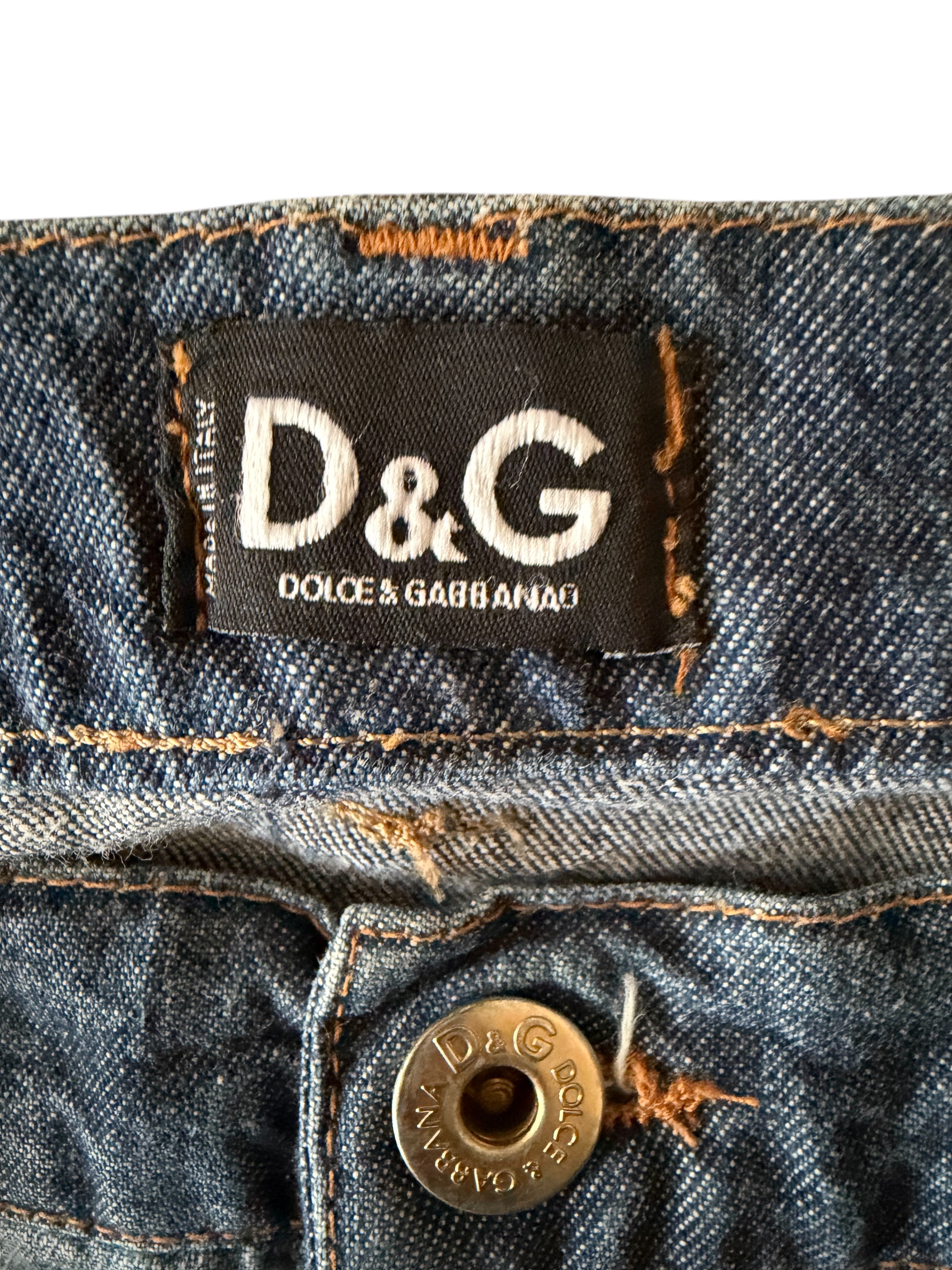 DOLCE & GABBANA PATCHWORK DENIM SKIRT