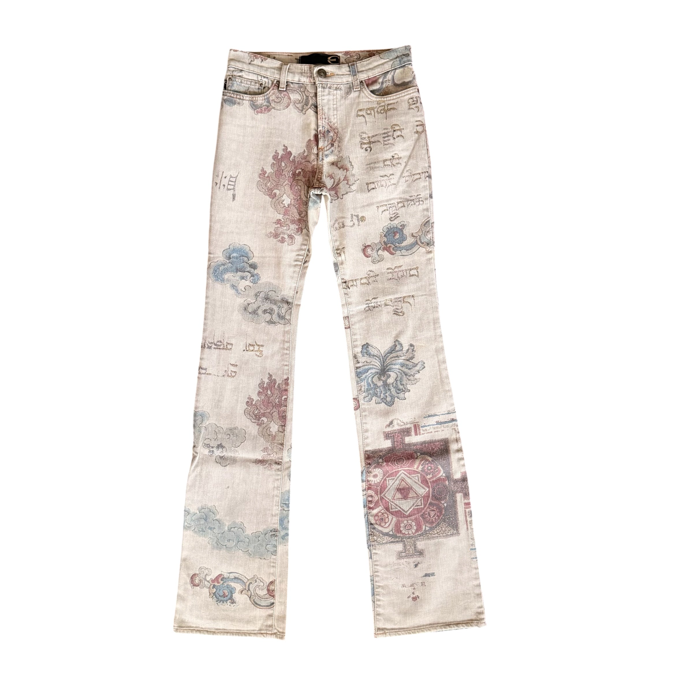 JUST CAVALLI X ROBERTO CAVALLI 2005 "ASIAN FANTASY" DENIM PANTS